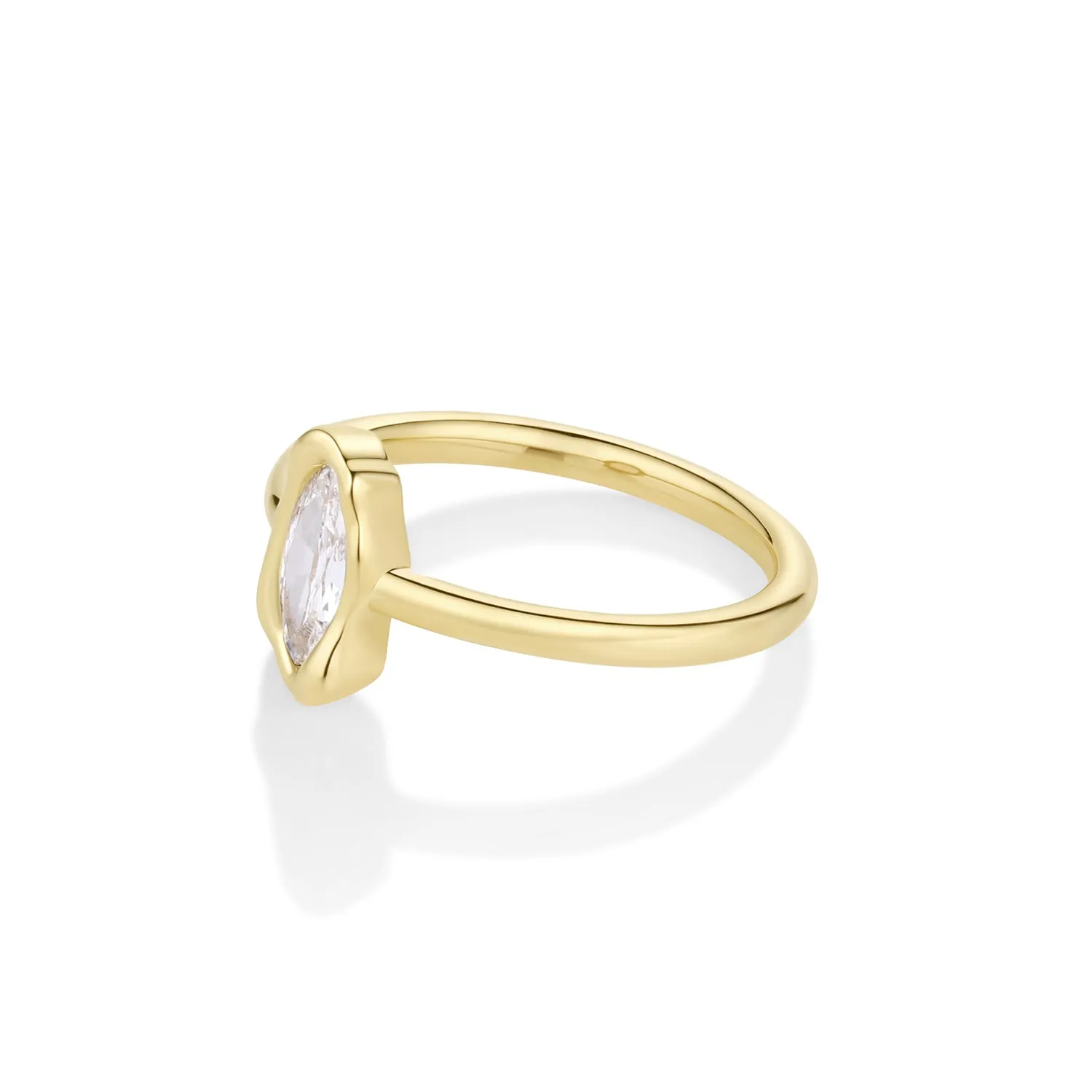 0.30ct Diamond Moval Abstract Bezel Ring sold by Marrow Fine product image thumbnail 2