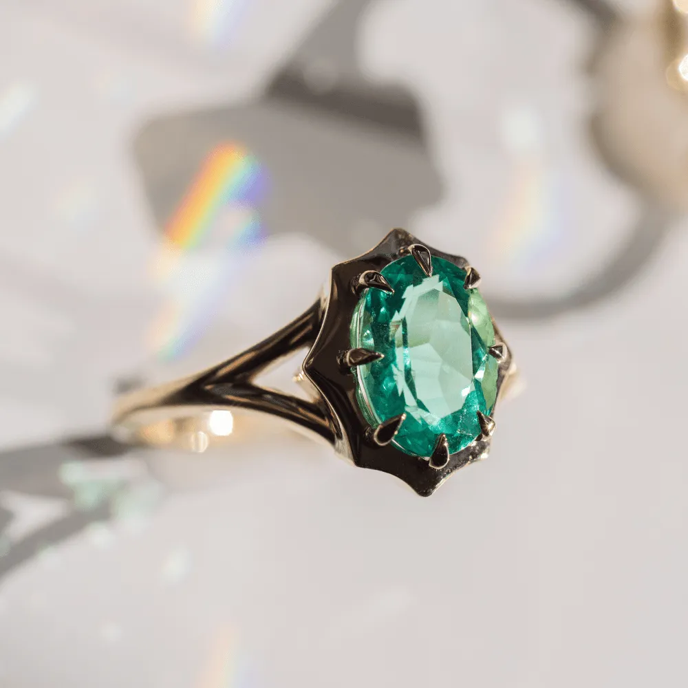 1.87ct Emerald French Mirror Ring sold by Marrow Fine product image thumbnail 3