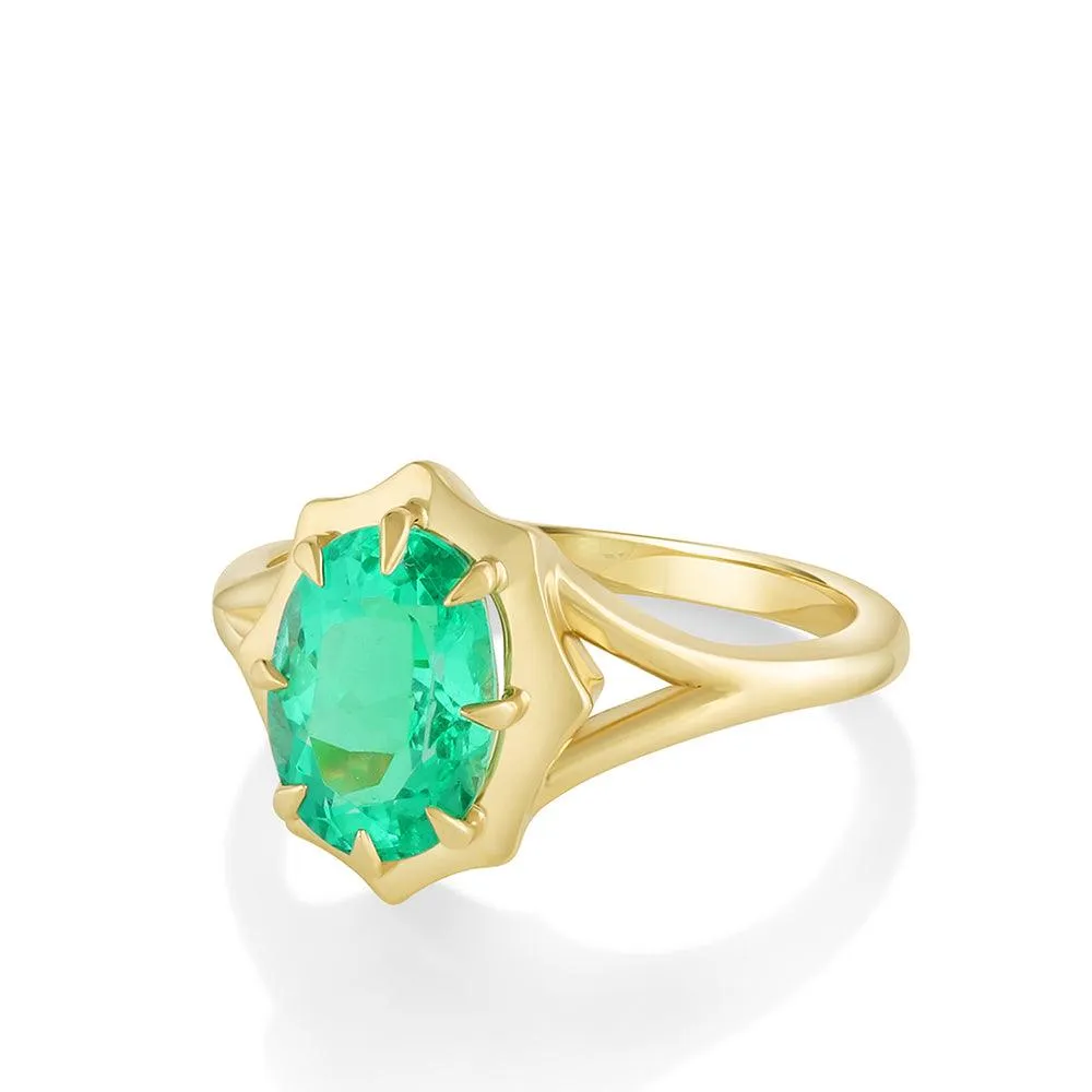 1.87ct Emerald French Mirror Ring sold by Marrow Fine product image thumbnail 2