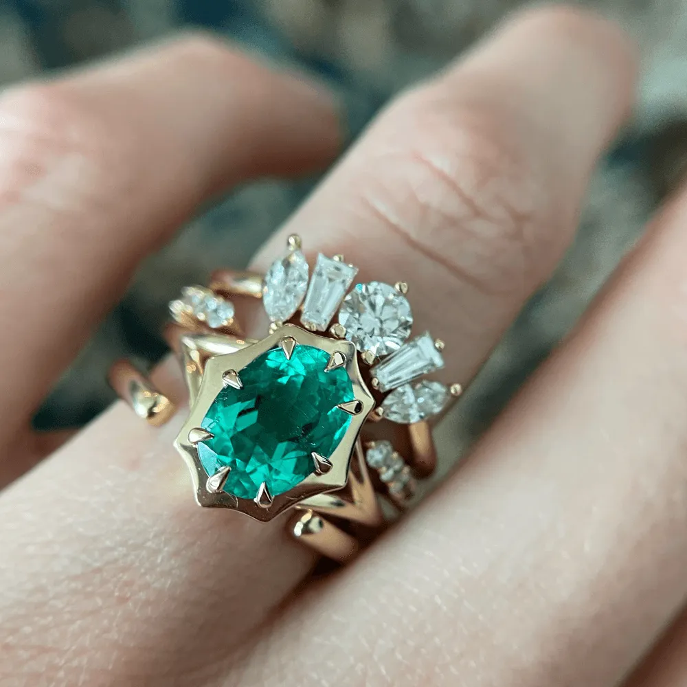1.87ct Emerald French Mirror Ring sold by Marrow Fine product image thumbnail 4