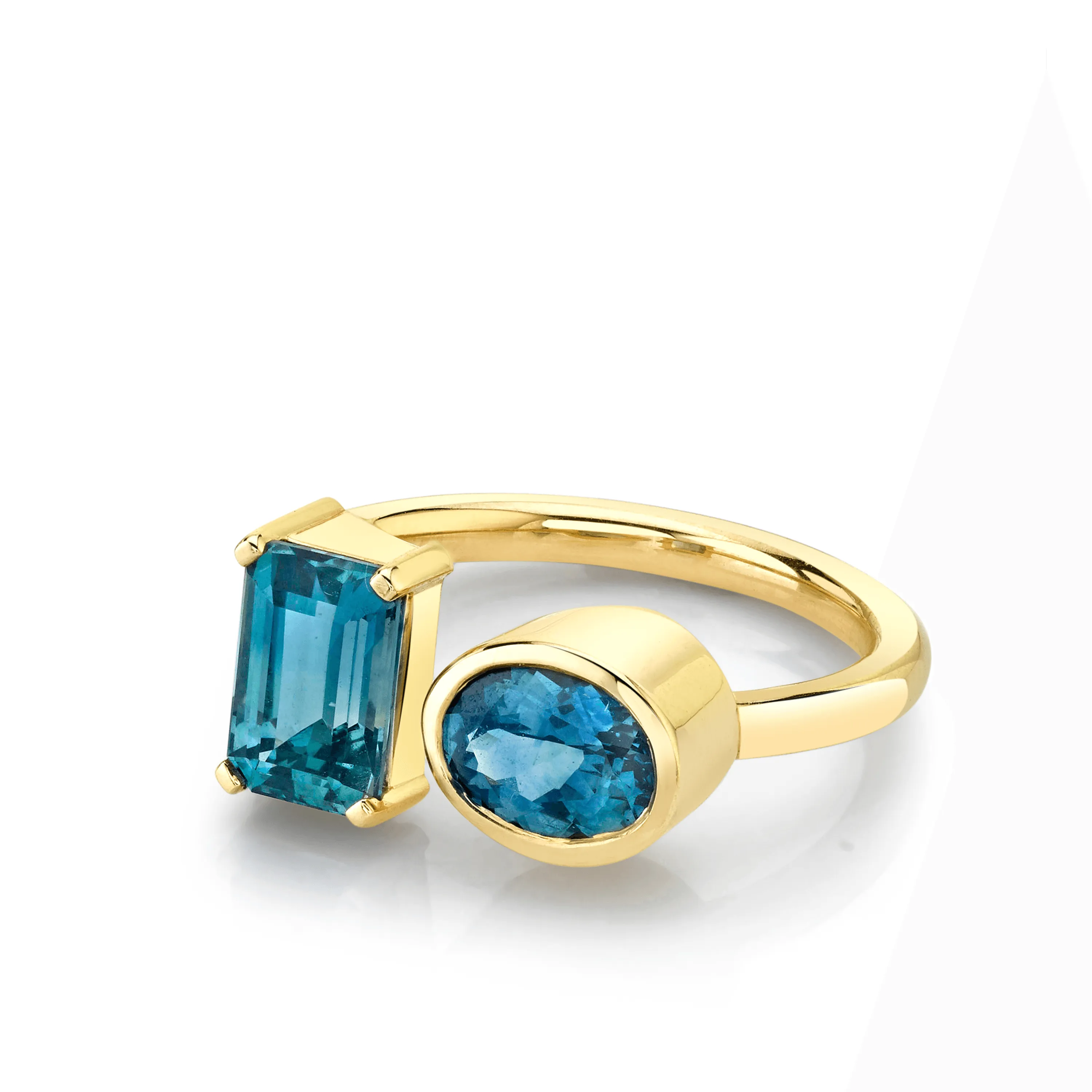 Watercolor Sapphire Toi et Moi sold by Marrow Fine product image thumbnail 2