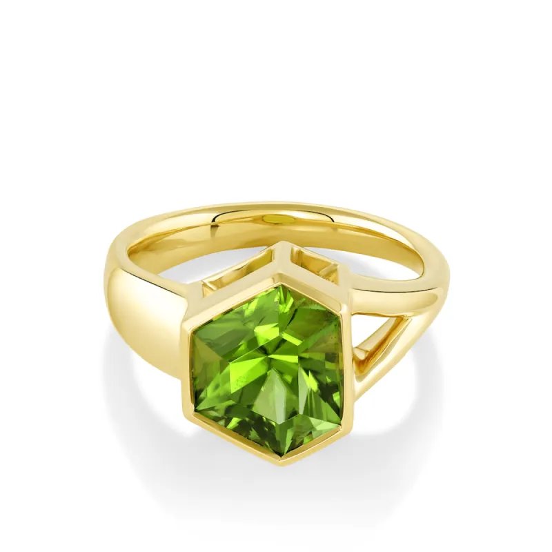 3.46ct Peridot Statement Ring sold by Marrow Fine