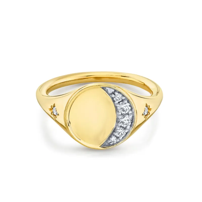 Crescent Moon Signet sold by Marrow Fine