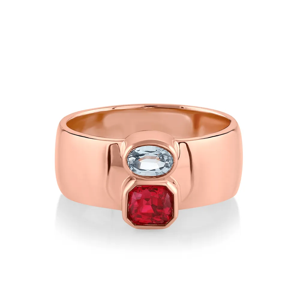 1.02ct Ruby & Sapphire Relic Ring sold by Marrow Fine