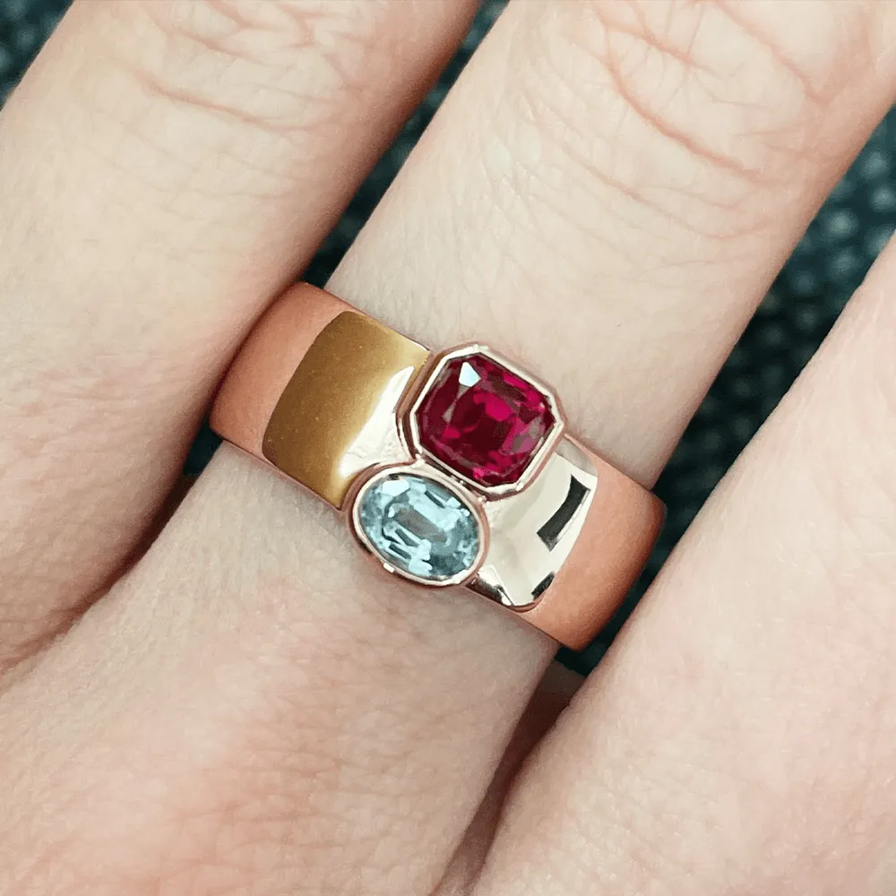 1.02ct Ruby & Sapphire Relic Ring sold by Marrow Fine product image thumbnail 2