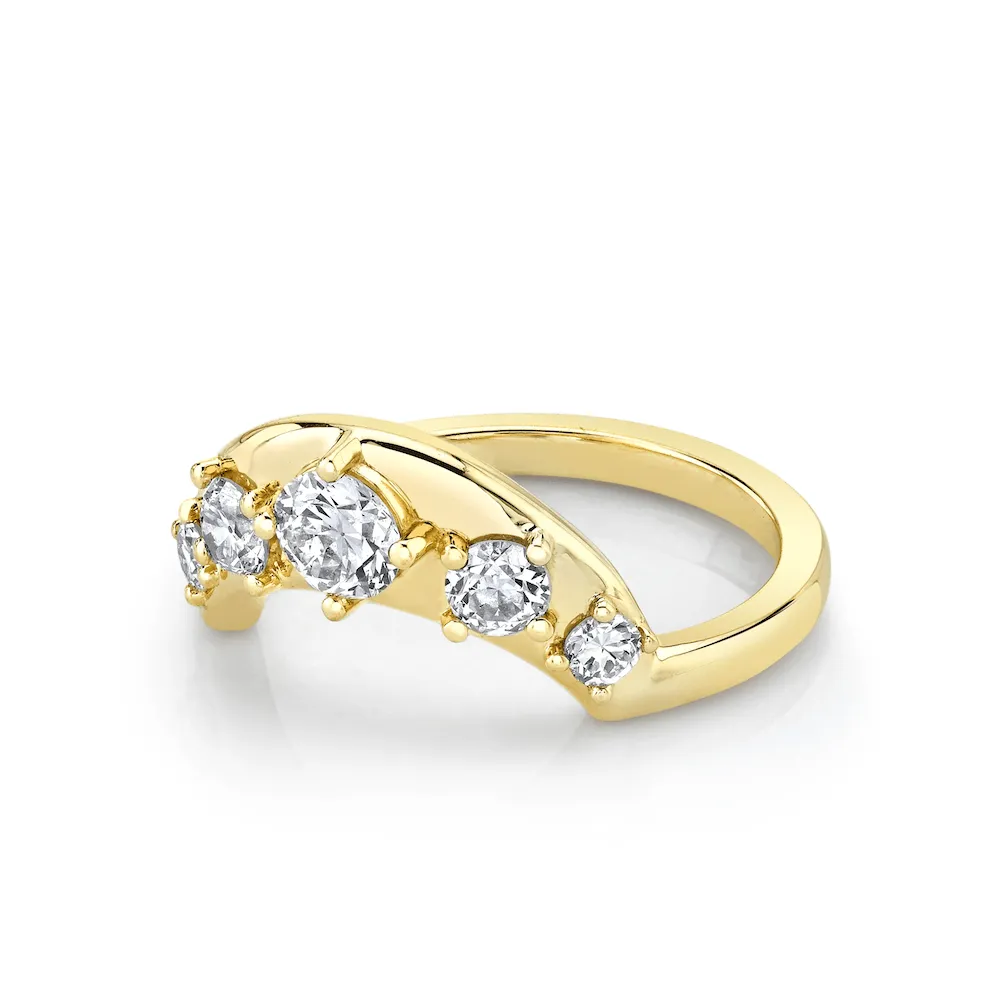 White Diamond Crescendo Stacking Band sold by Marrow Fine product image thumbnail 3