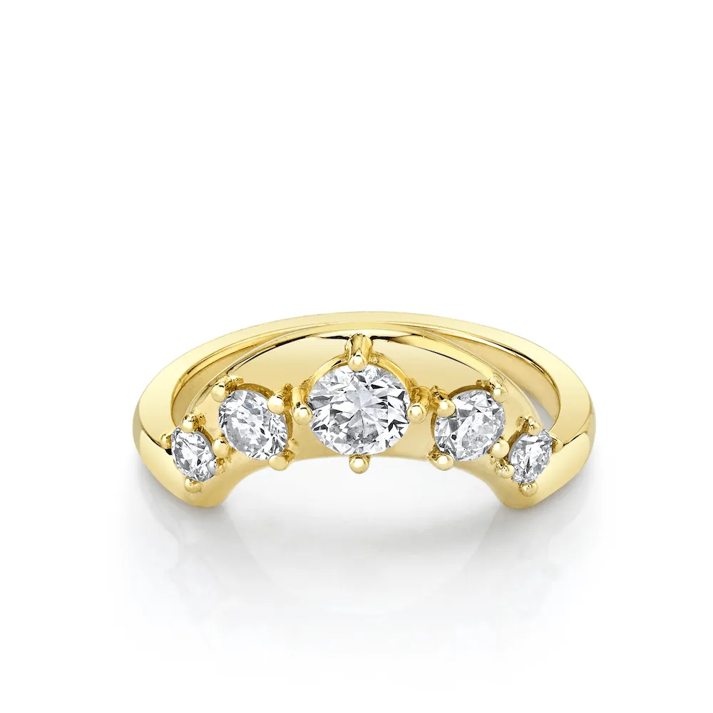 White Diamond Crescendo Stacking Band sold by Marrow Fine