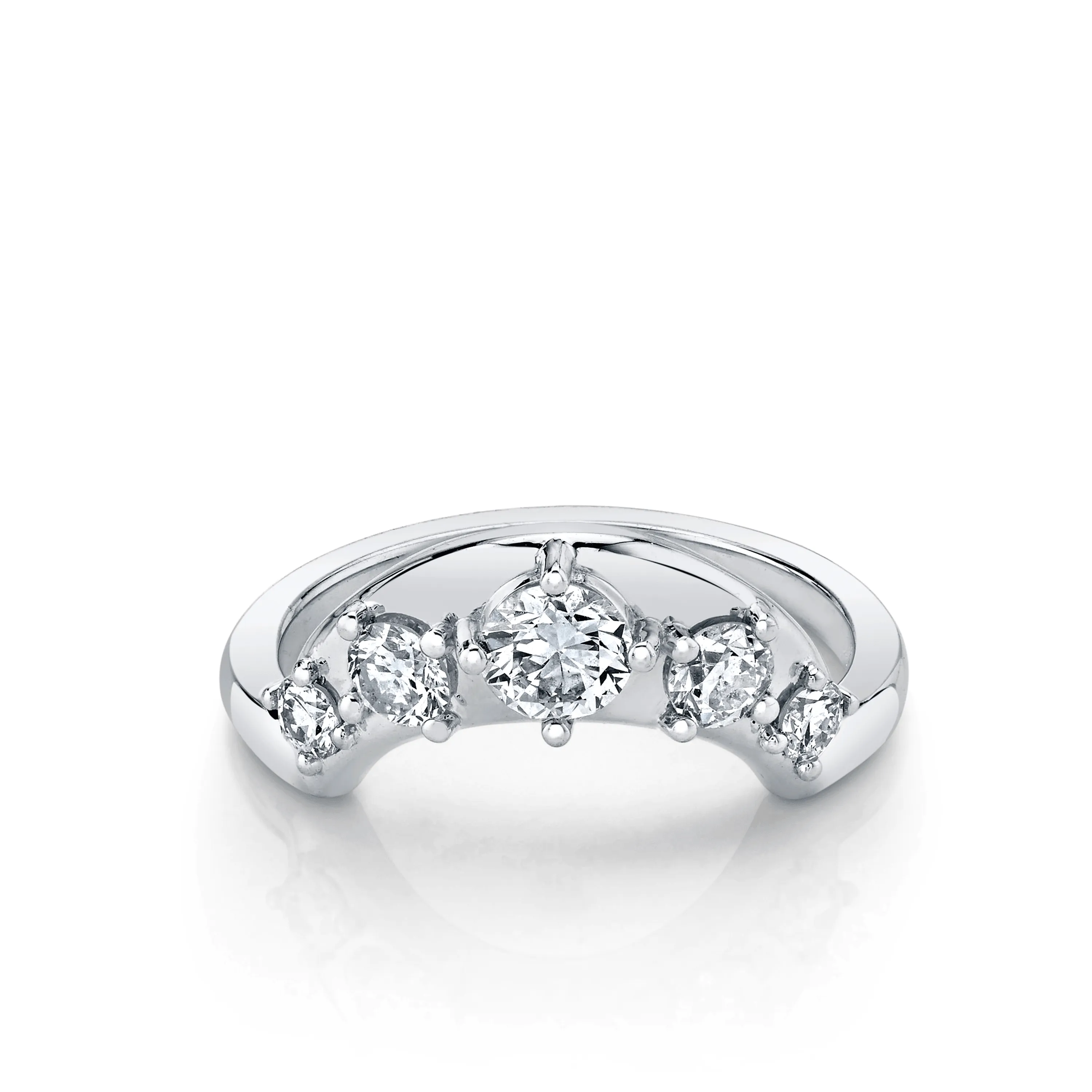 White Diamond Crescendo Stacking Band sold by Marrow Fine product image thumbnail 4