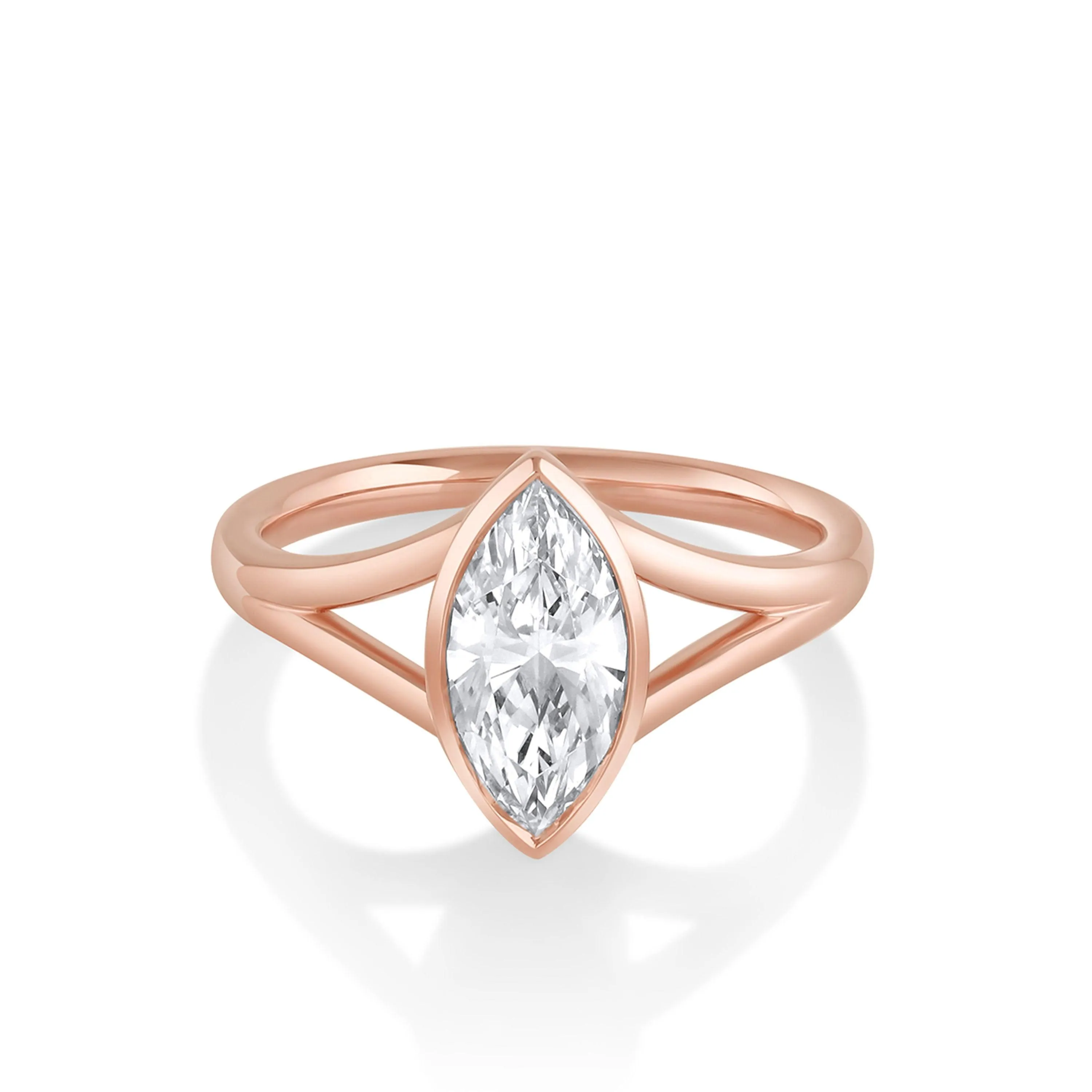 The Colette Marquise Split Shank Engagement Ring sold by Marrow Fine product image thumbnail 4