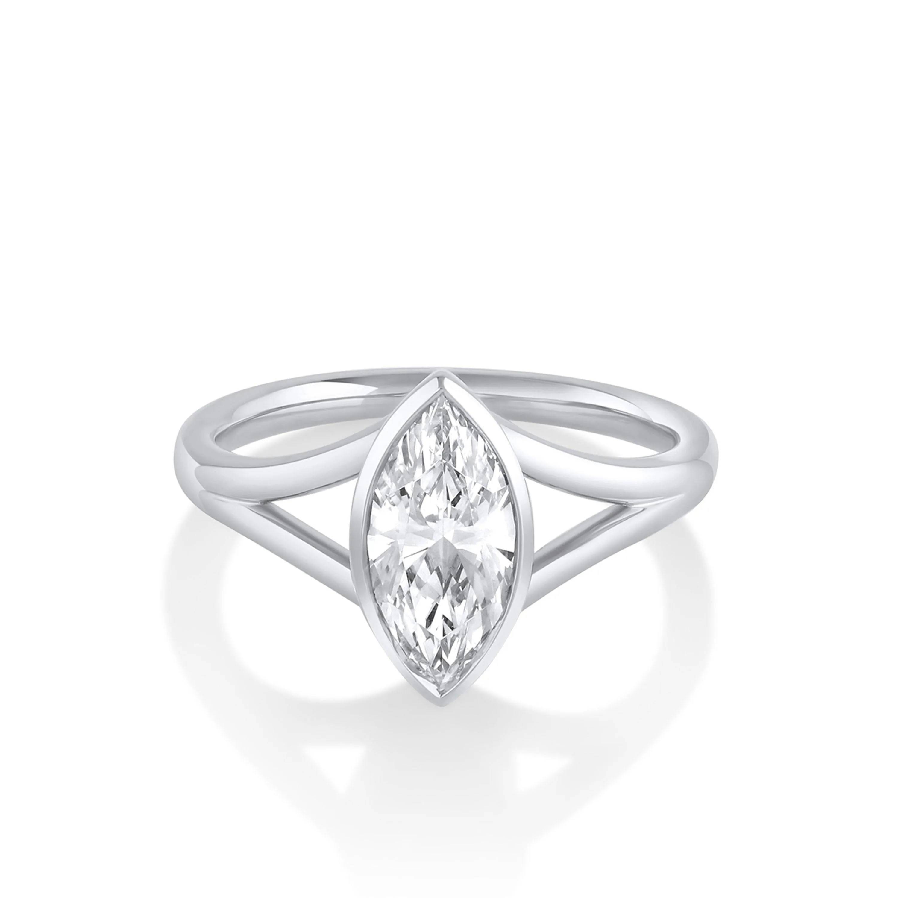 The Colette Marquise Split Shank Engagement Ring sold by Marrow Fine product image thumbnail 3