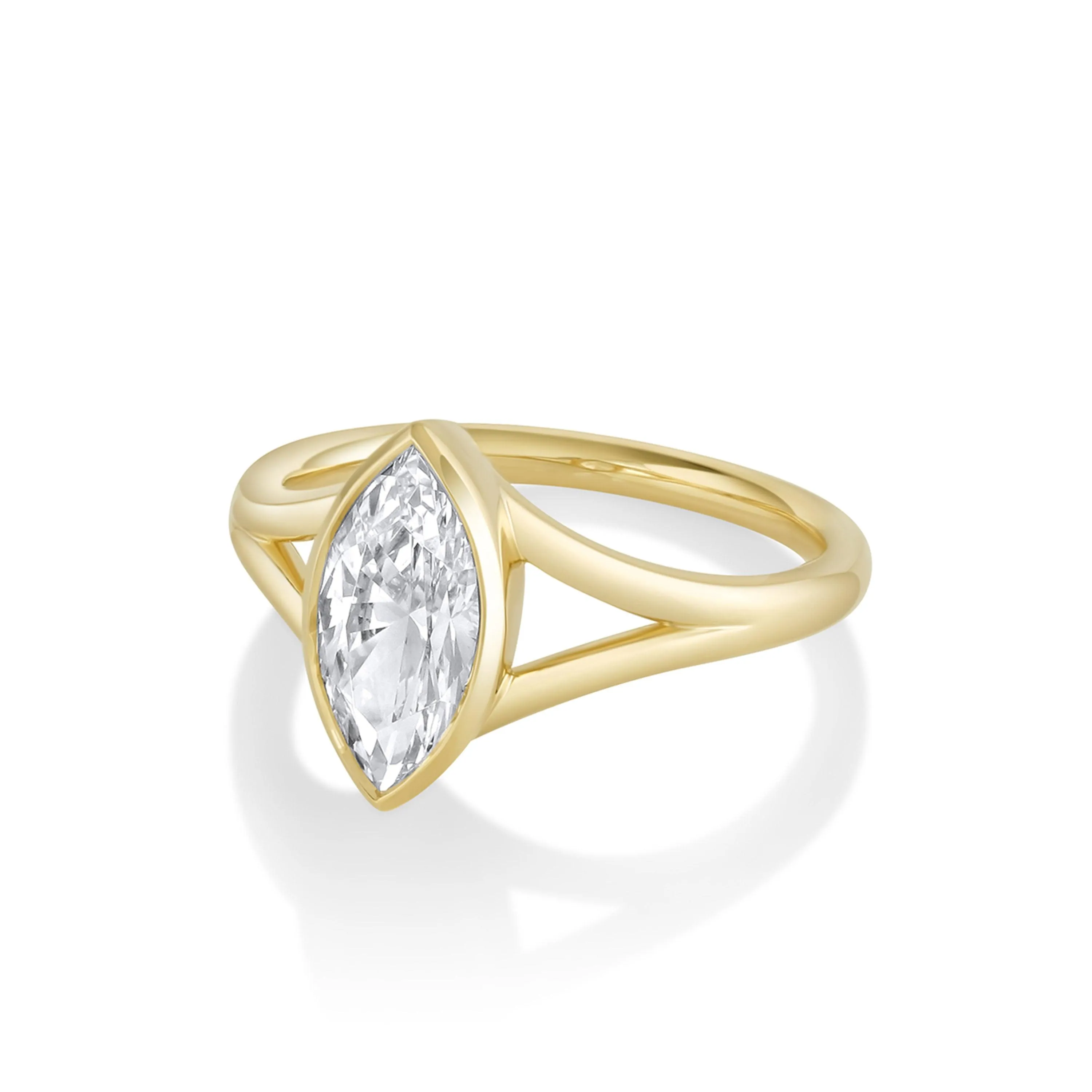 The Colette Marquise Split Shank Engagement Ring sold by Marrow Fine product image thumbnail 2