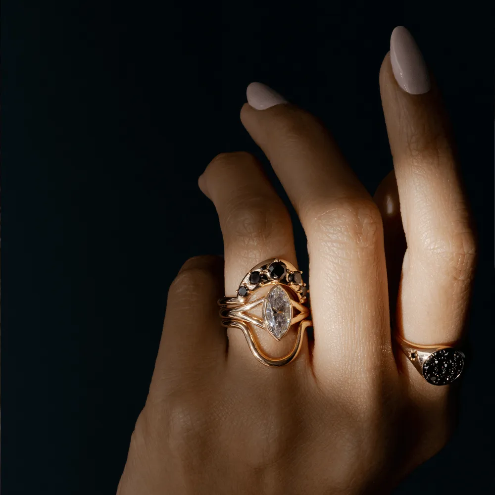 The Colette Marquise Split Shank Engagement Ring sold by Marrow Fine product image thumbnail 5