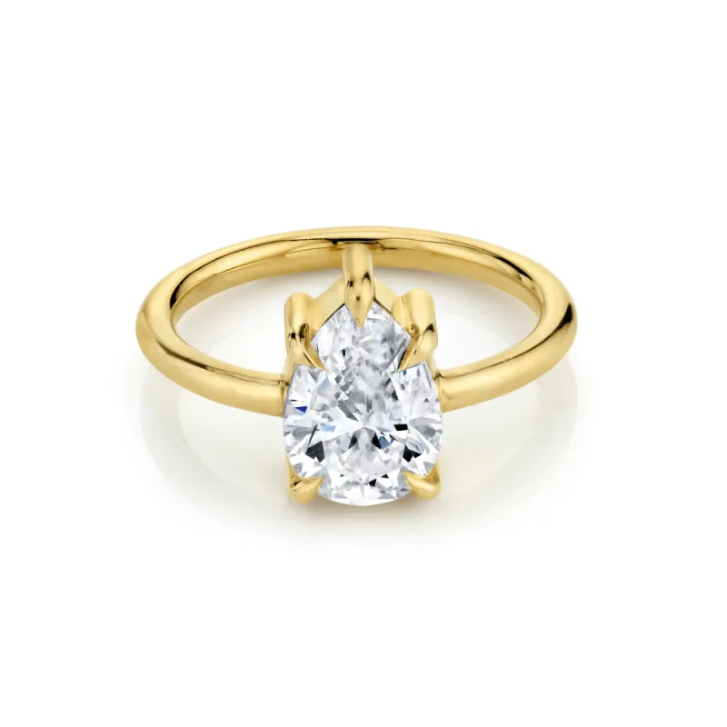The Arielle Pear Solitaire Engagement Ring sold by Marrow Fine