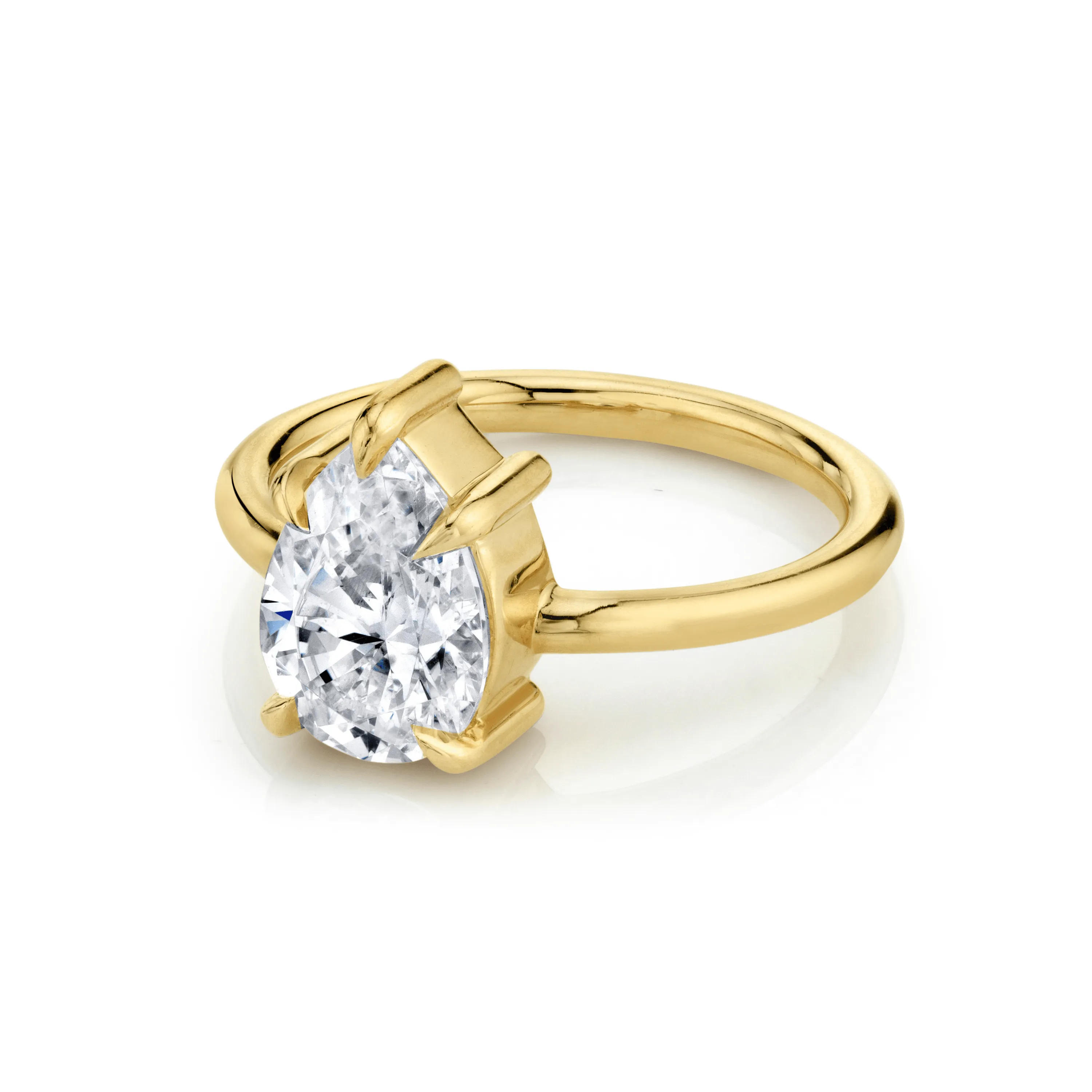 The Arielle Pear Solitaire Engagement Ring sold by Marrow Fine product image thumbnail 2