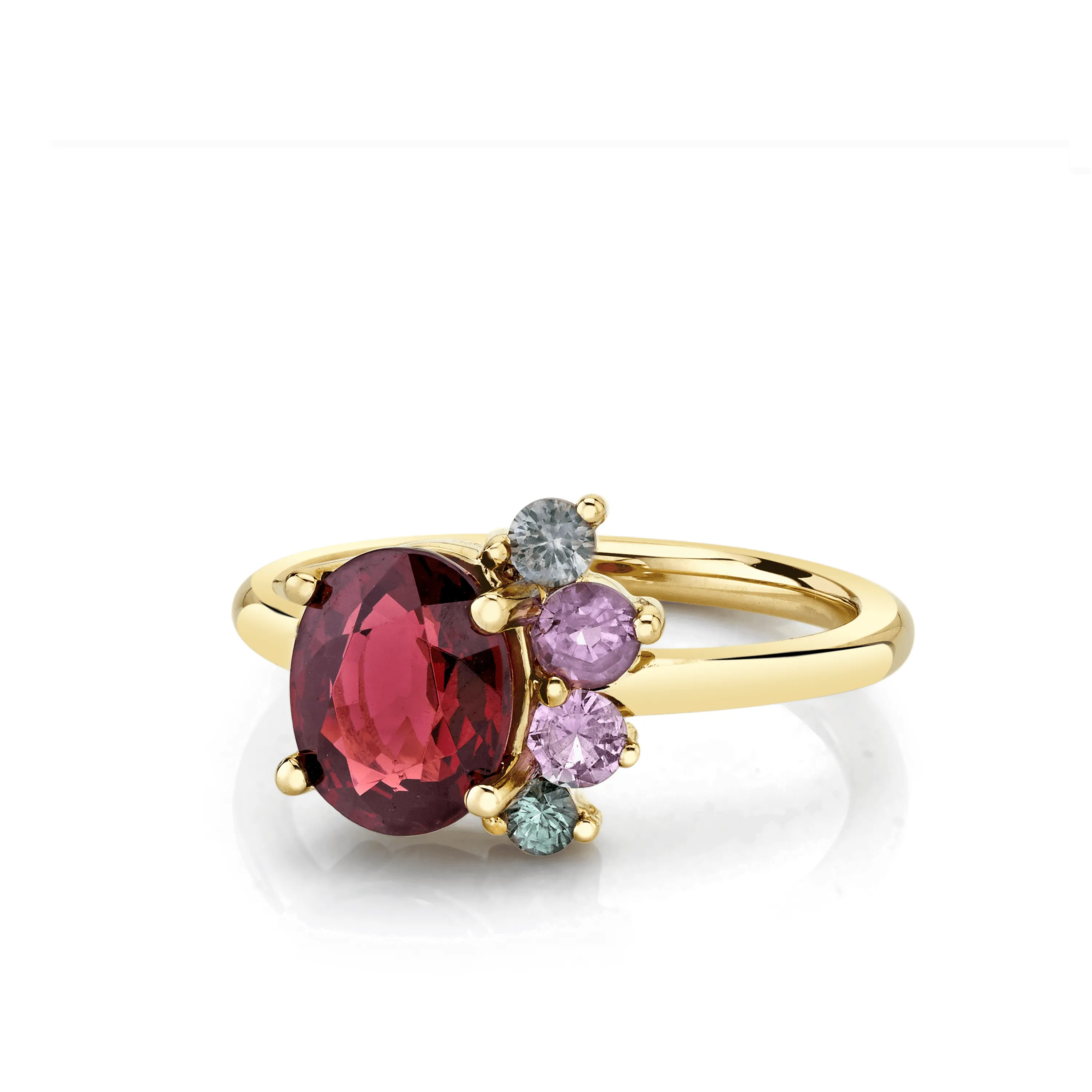 2.19ct Garnet & Sapphire Spray Ring sold by Marrow Fine product image thumbnail 2
