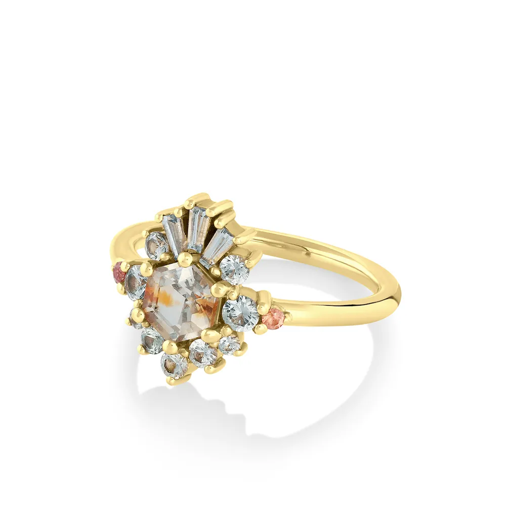 Bicolor Sapphire Hexagon Ring sold by Marrow Fine product image thumbnail 2