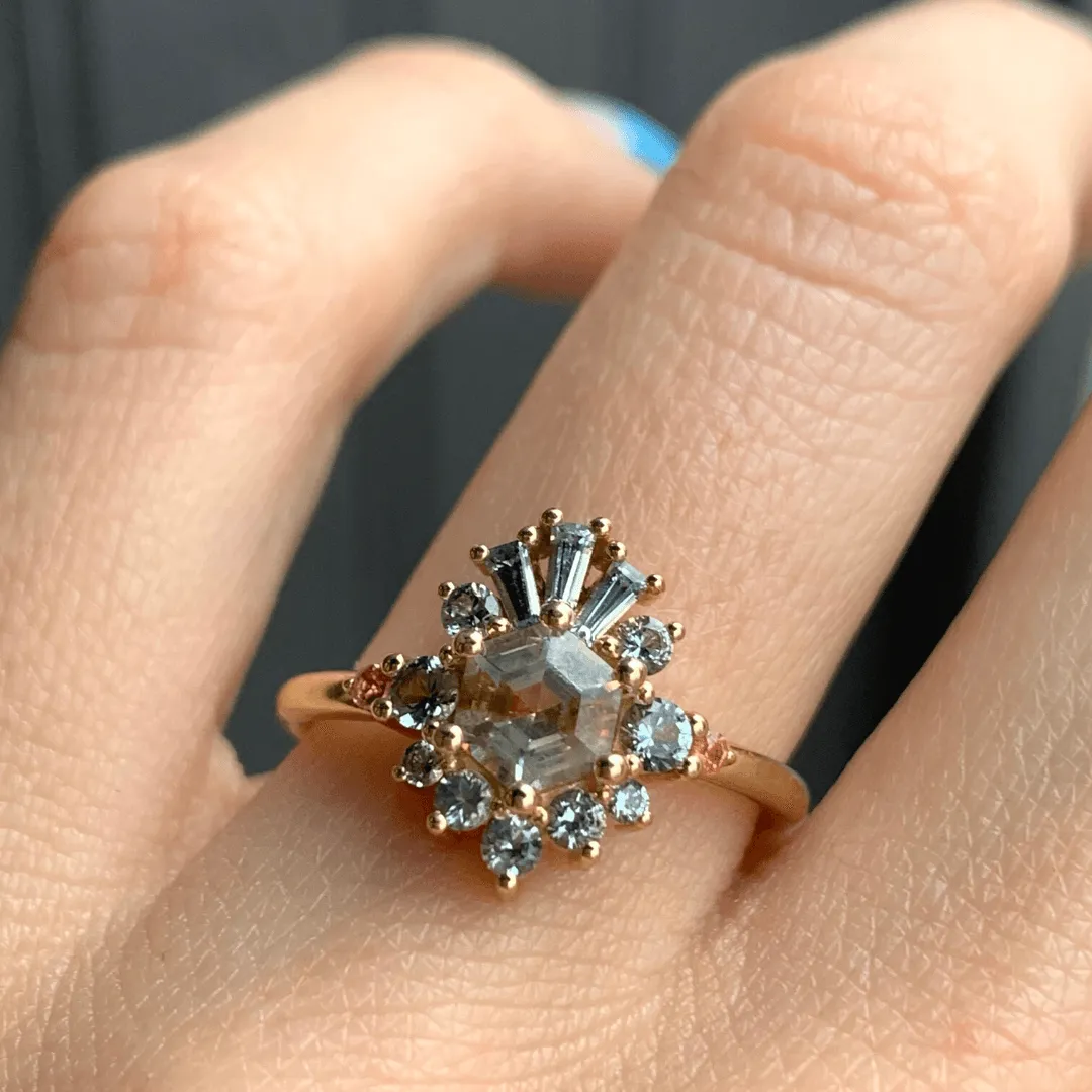 Bicolor Sapphire Hexagon Ring sold by Marrow Fine product image thumbnail 4