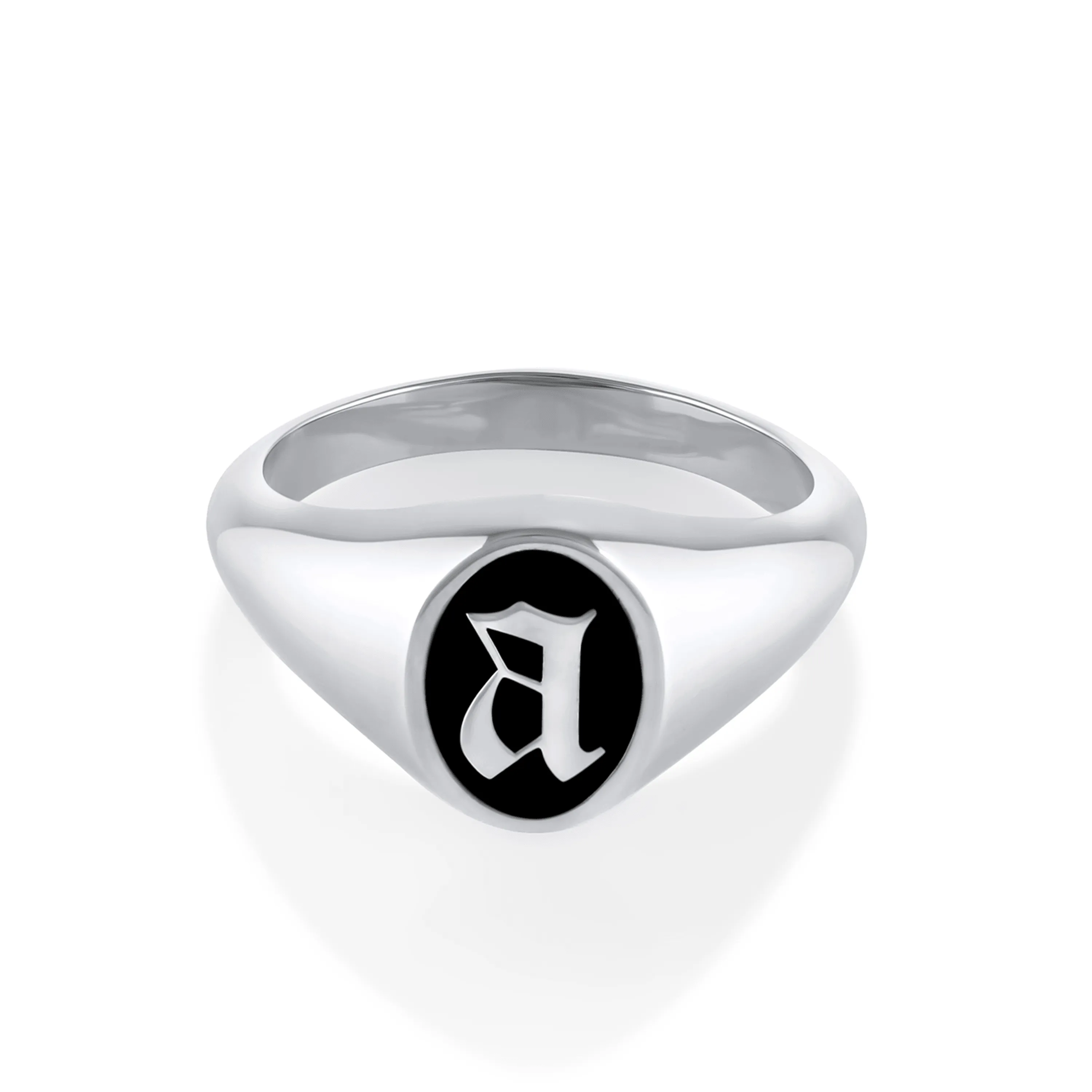 Initial Enamel Signet Ring sold by Marrow Fine product image thumbnail 4