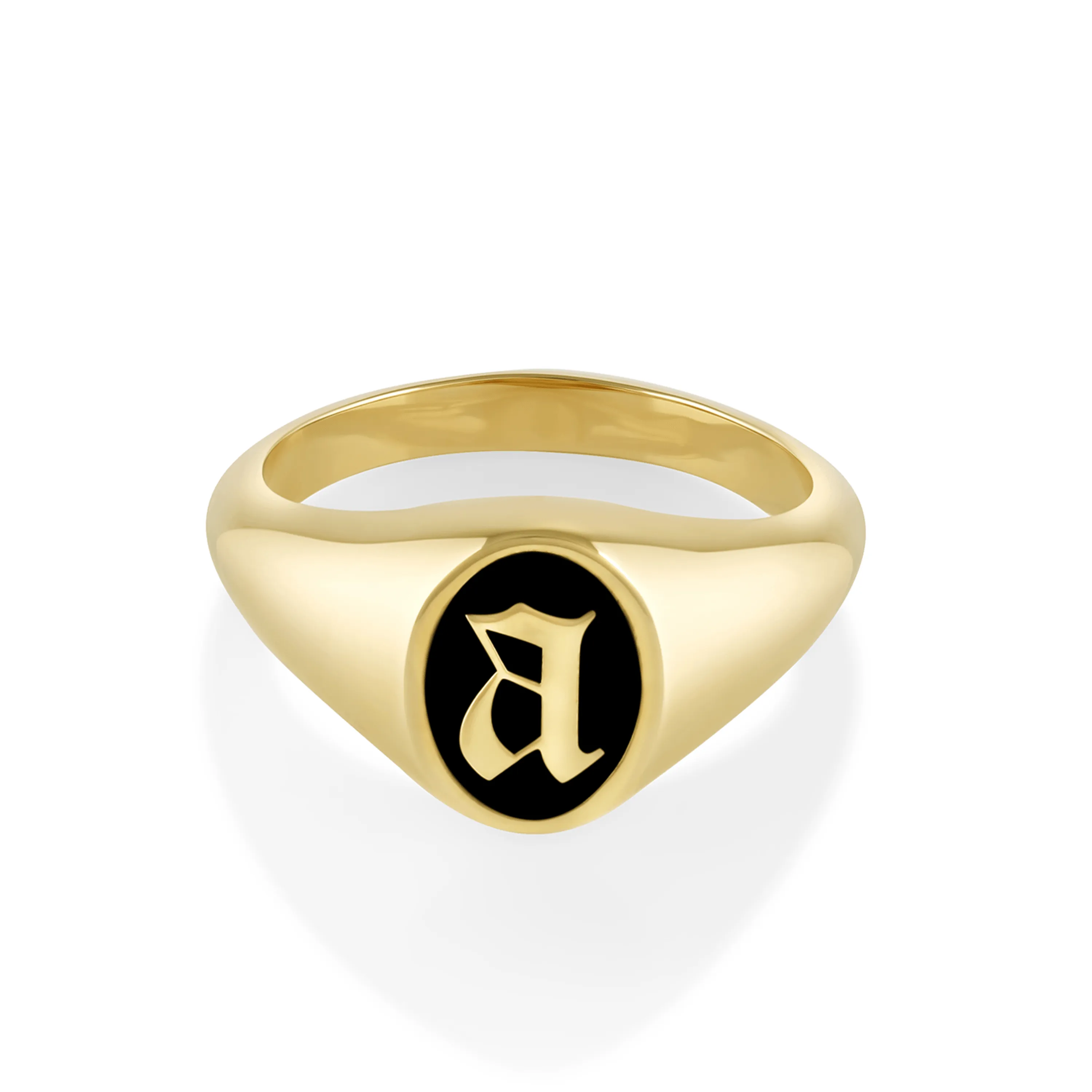 Initial Enamel Signet Ring sold by Marrow Fine