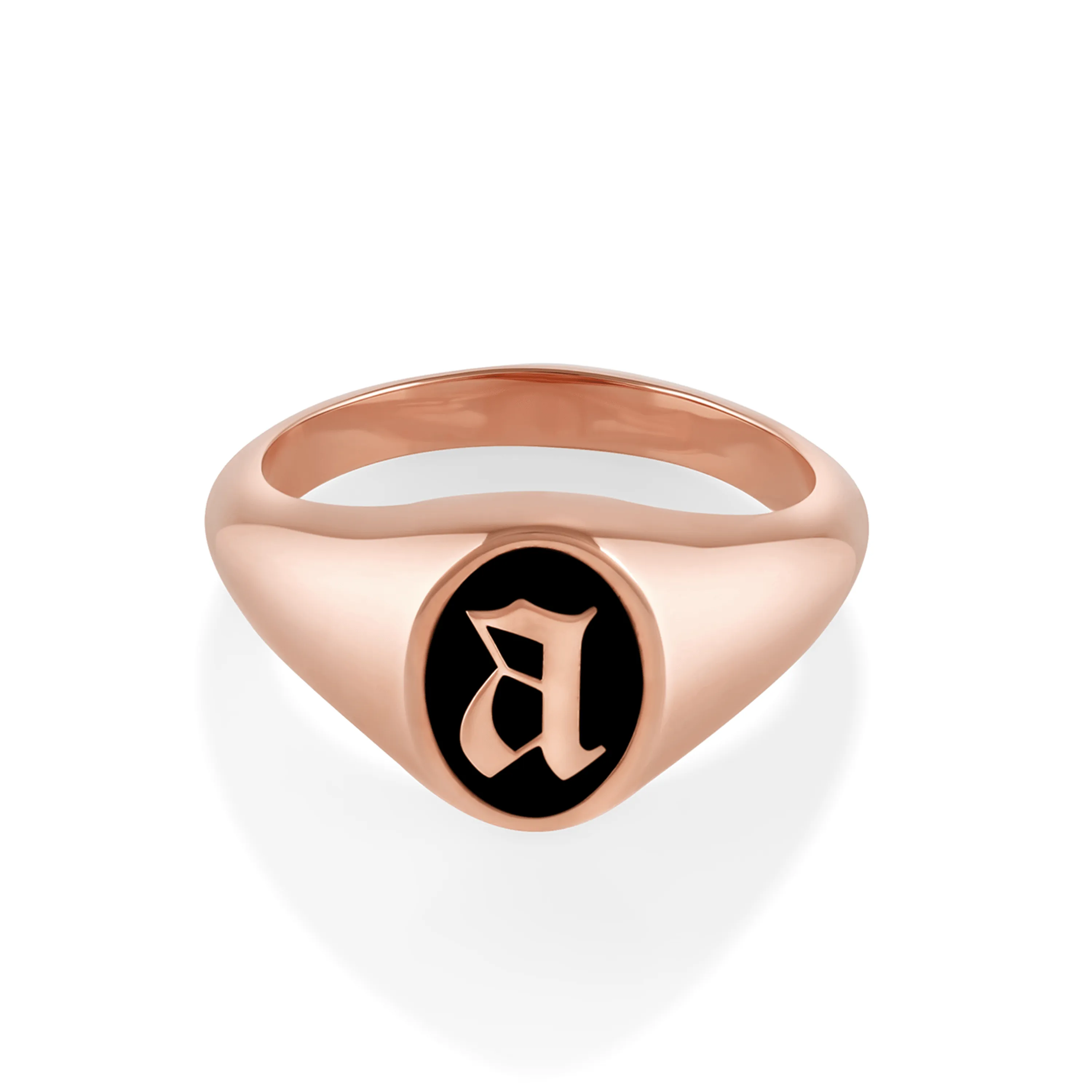 Initial Enamel Signet Ring sold by Marrow Fine product image thumbnail 5