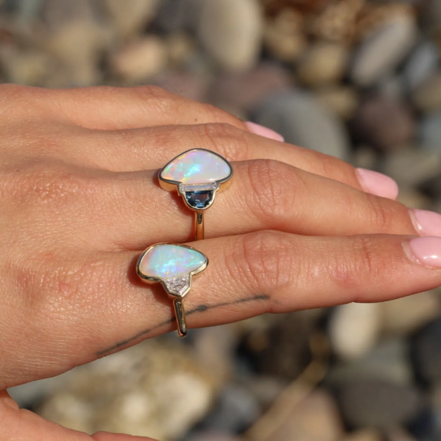 2.60ct Opal and Diamond Cadillac Bezel Ring sold by Marrow Fine product image thumbnail 2