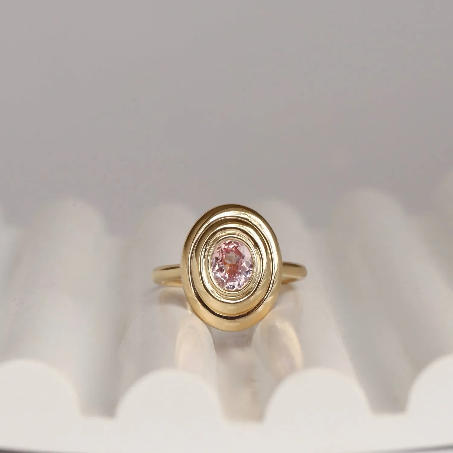 0.91ct Pink Sapphire In-Orbit Ring sold by Marrow Fine product image thumbnail 2