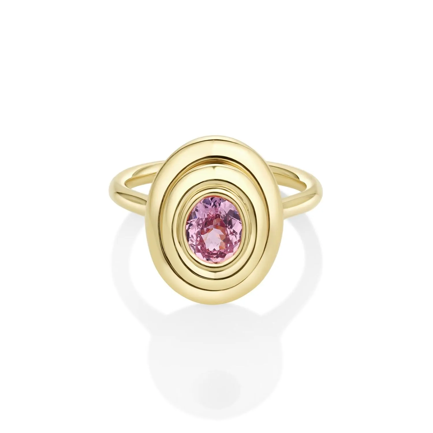 0.91ct Pink Sapphire In-Orbit Ring sold by Marrow Fine