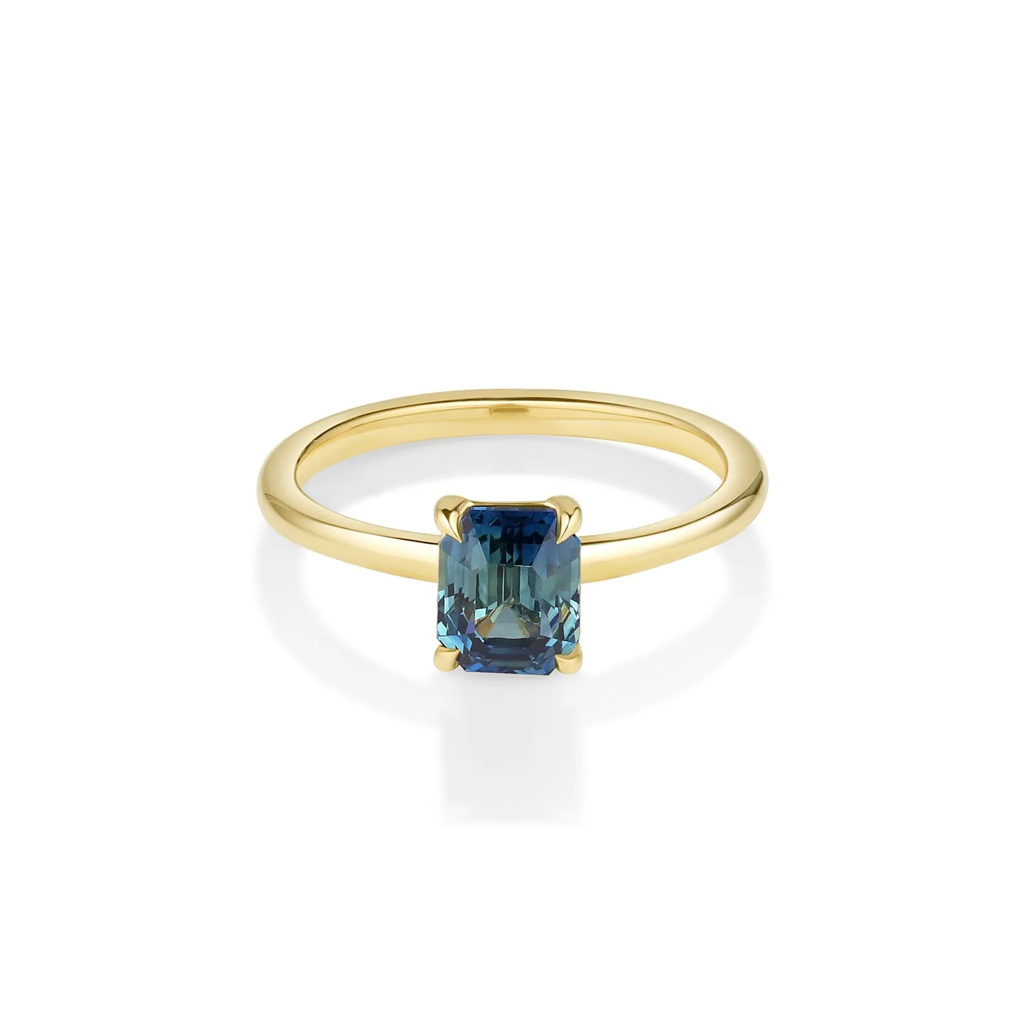 1.76ct Sapphire Step Cut Solitaire Ring sold by Marrow Fine
