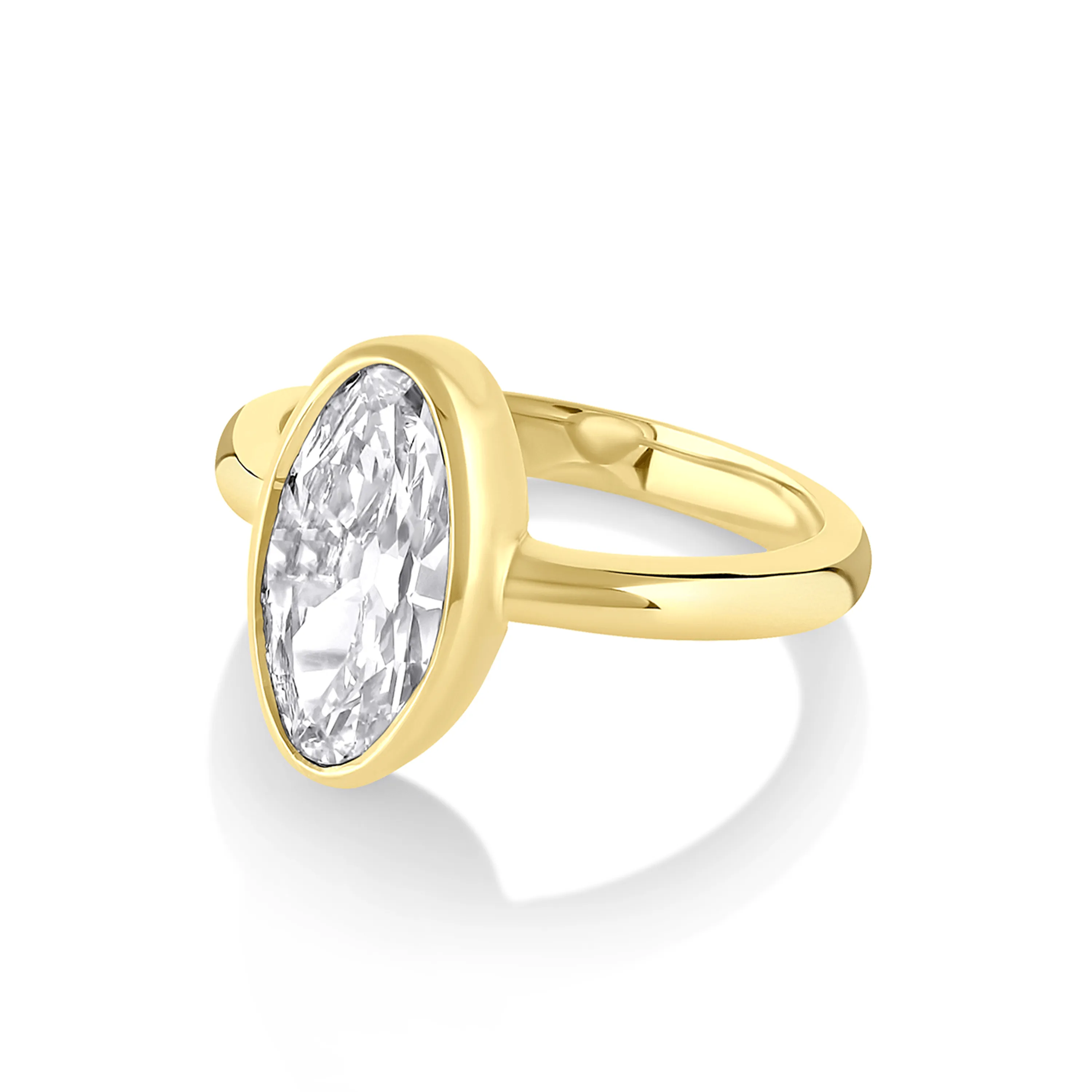 1.71ct White Diamond Moval Bezel Ring sold by Marrow Fine product image thumbnail 2