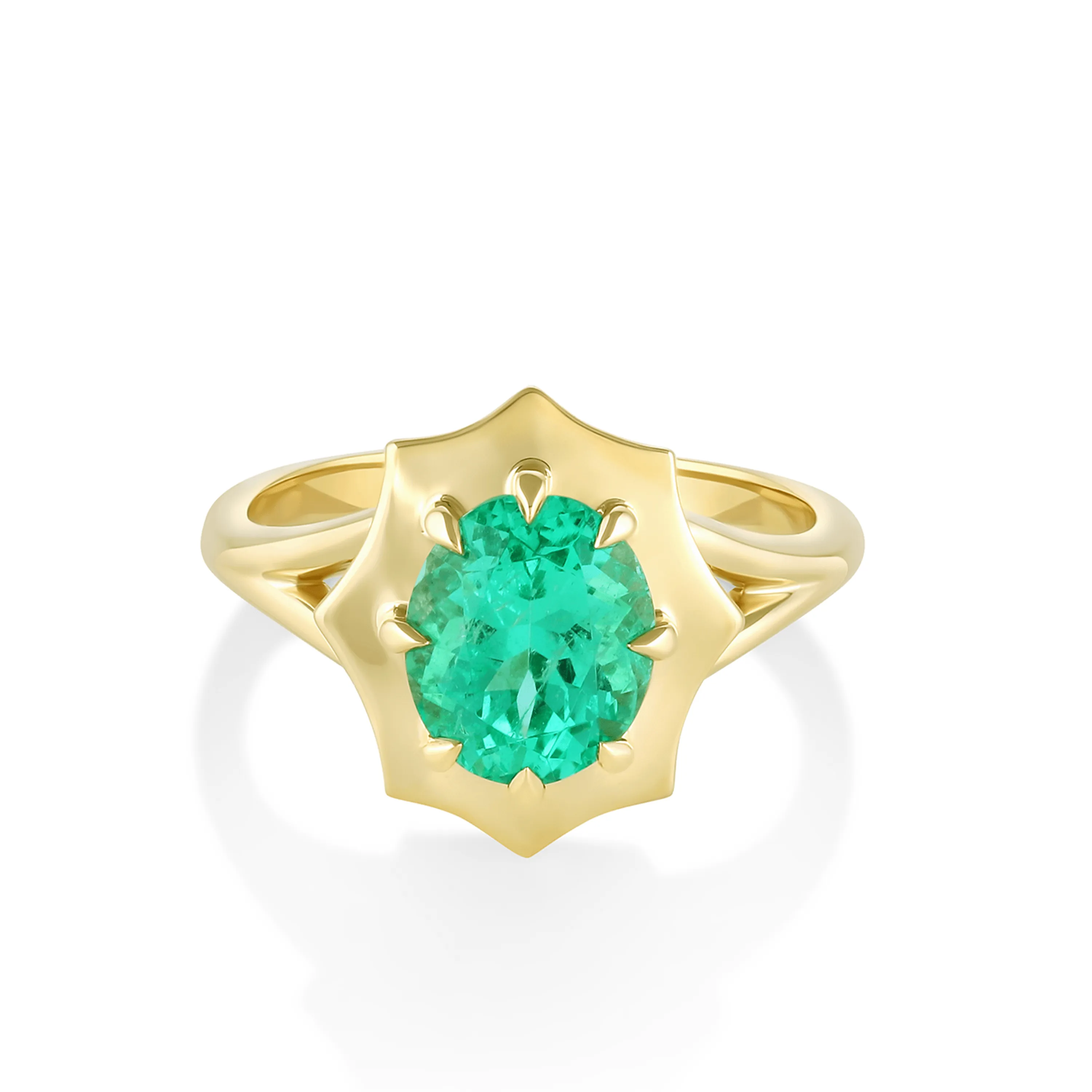 1.93ct Emerald French Mirror Engagement Ring sold by Marrow Fine