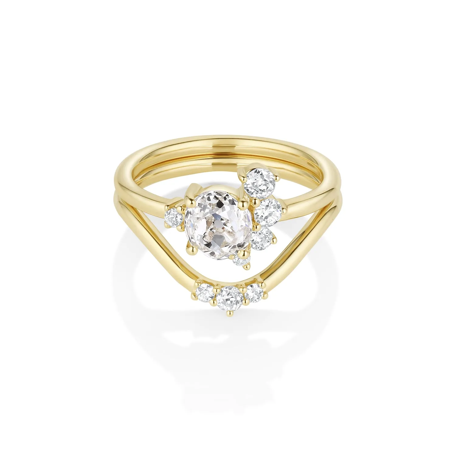 1.24ct Old Mine Diamond Amelia and Rosette Set sold by Marrow Fine