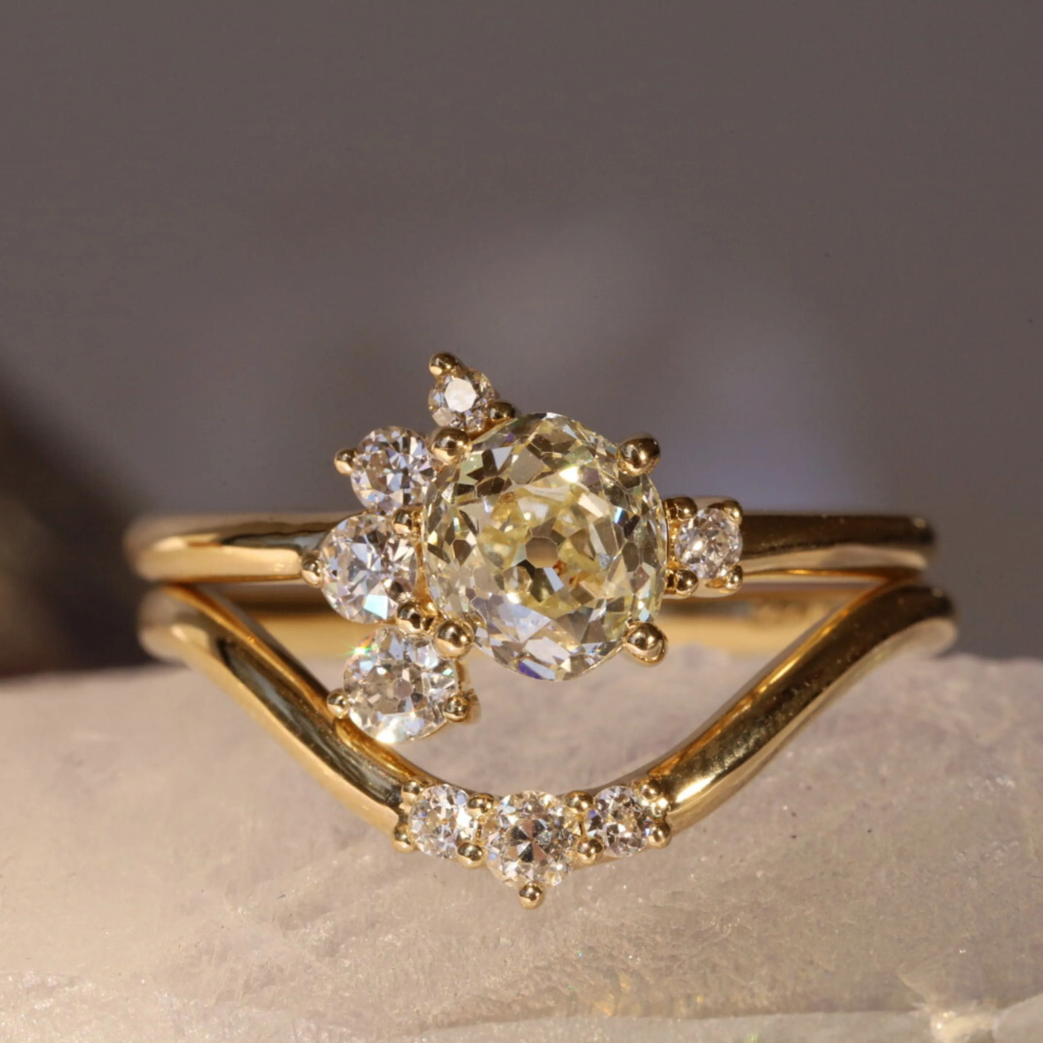 1.24ct Old Mine Diamond Amelia and Rosette Set sold by Marrow Fine product image thumbnail 4