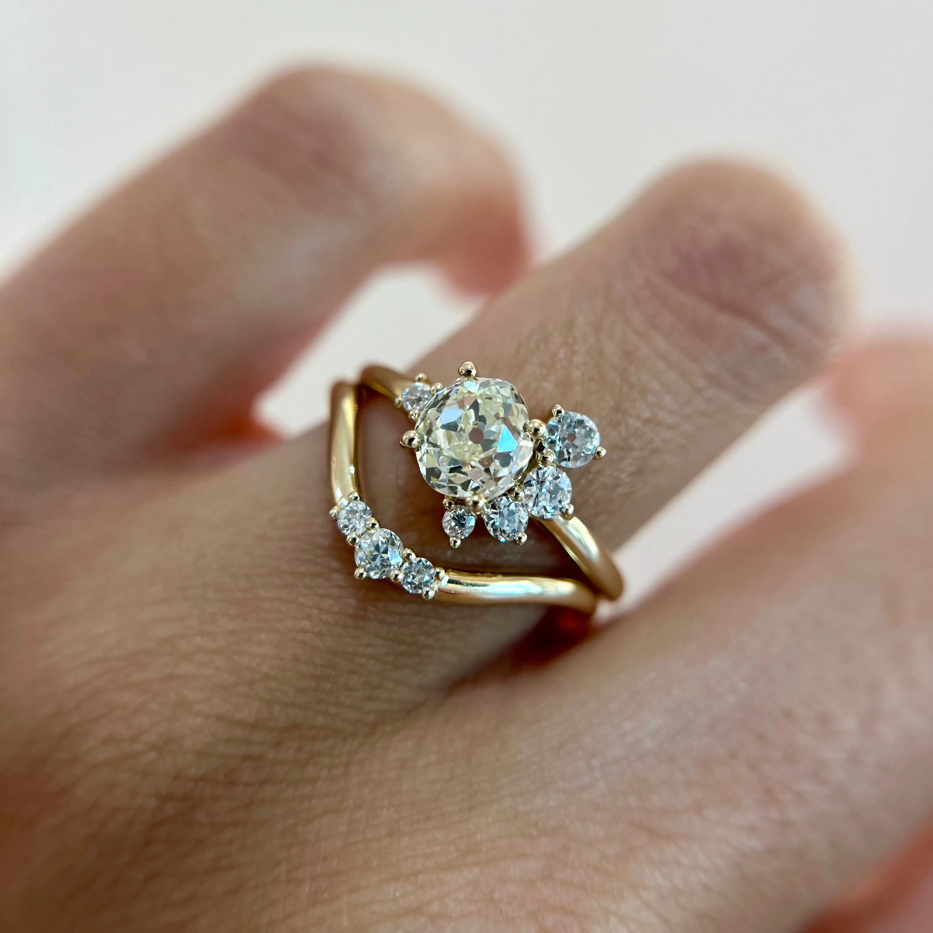 1.24ct Old Mine Diamond Amelia and Rosette Set sold by Marrow Fine product image thumbnail 2