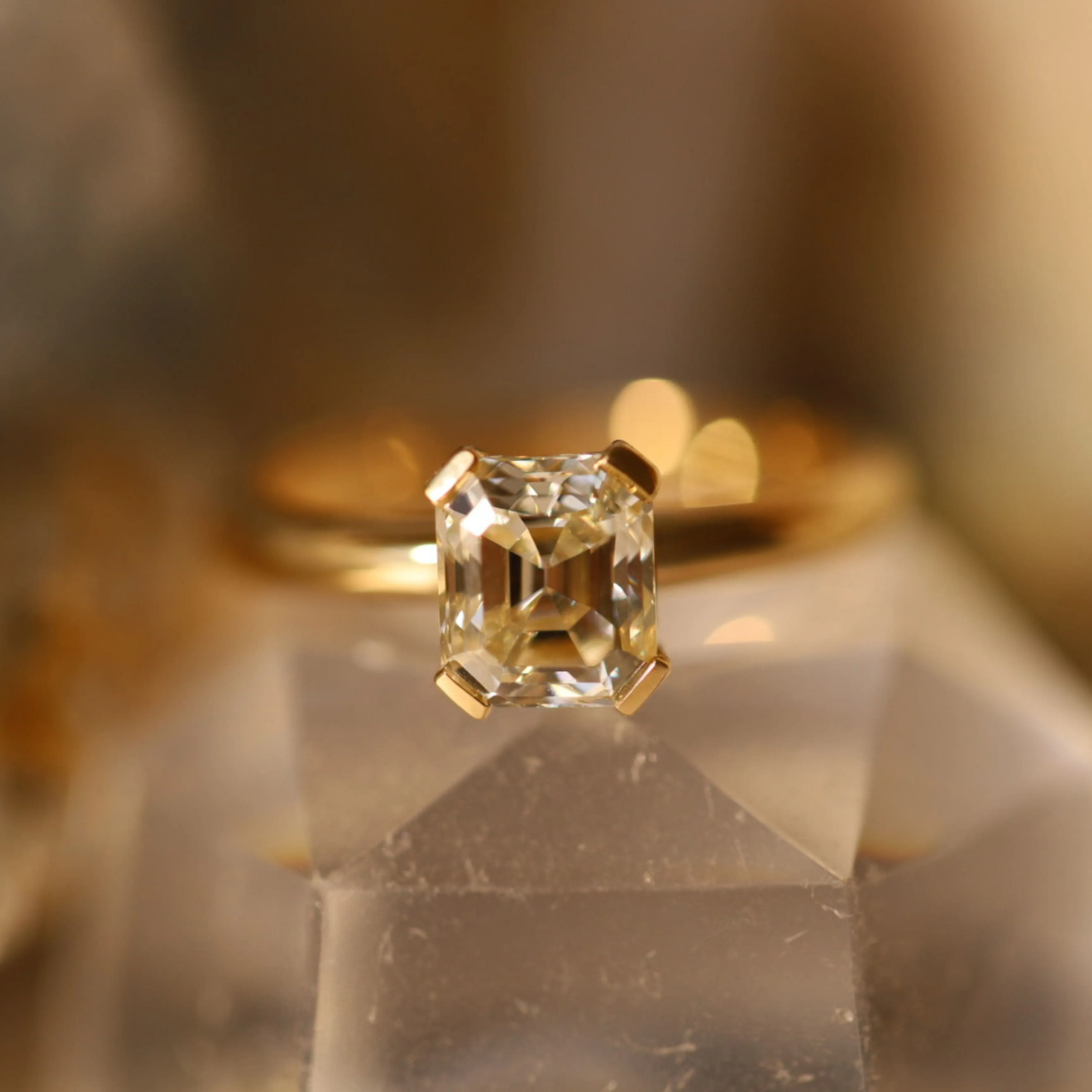 1.64ct Old Emerald Cut Diamond Ring sold by Marrow Fine product image thumbnail 2