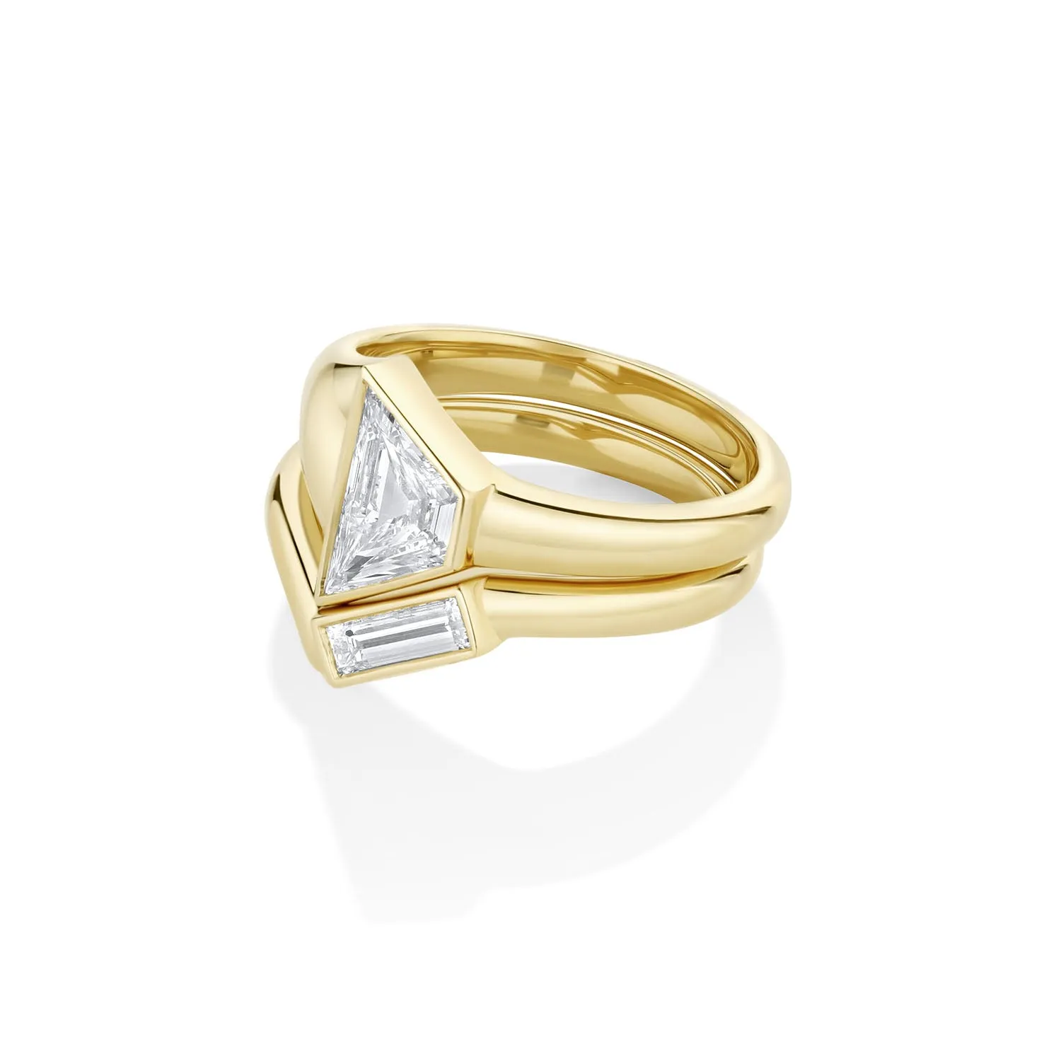 1.01ct Trapezoid Cigar Band with Diamond Tracer sold by Marrow Fine product image thumbnail 3