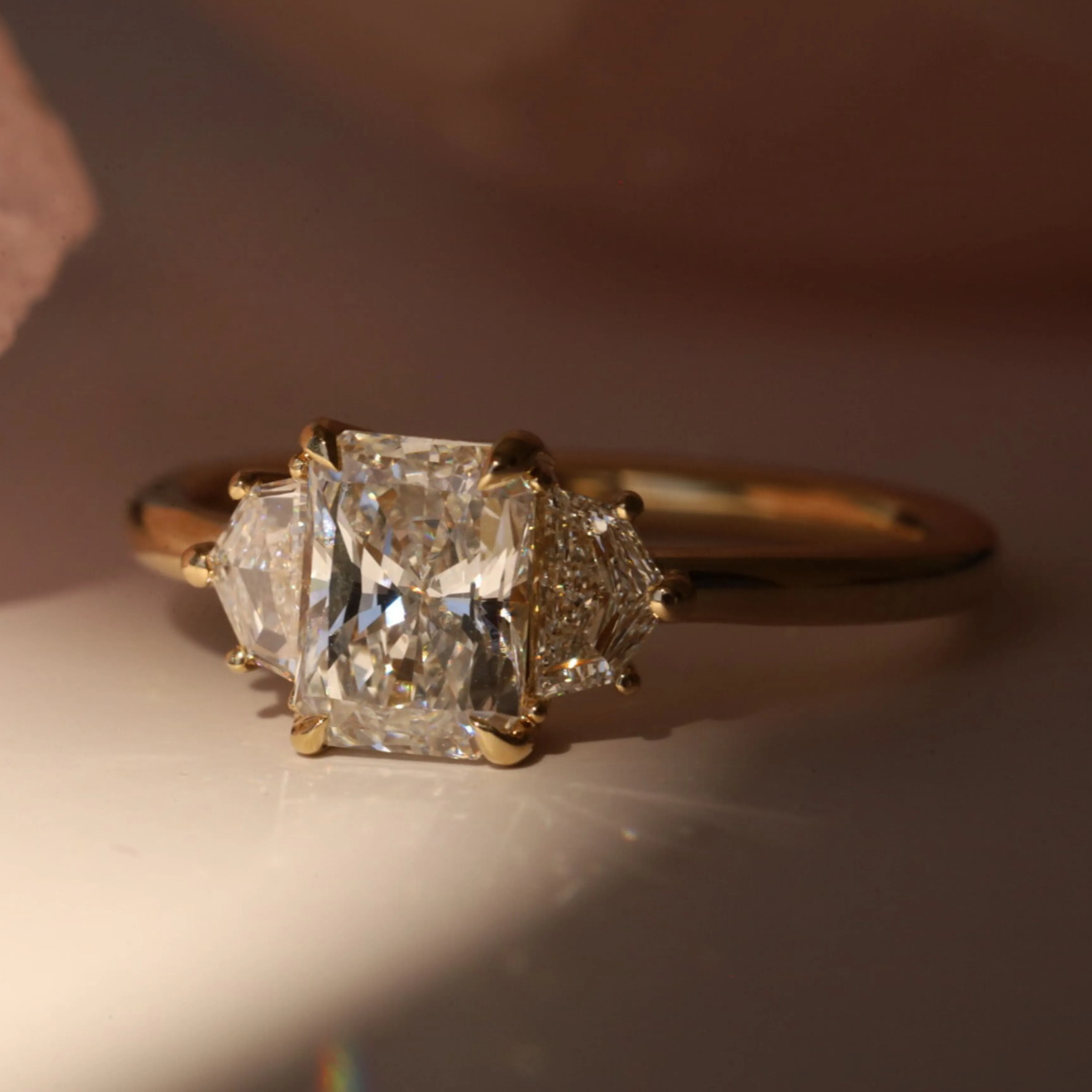 1.09ct Radiant Diamond Band & 0.28tcw Cadillac Diamond Ring sold by Marrow Fine product image thumbnail 2