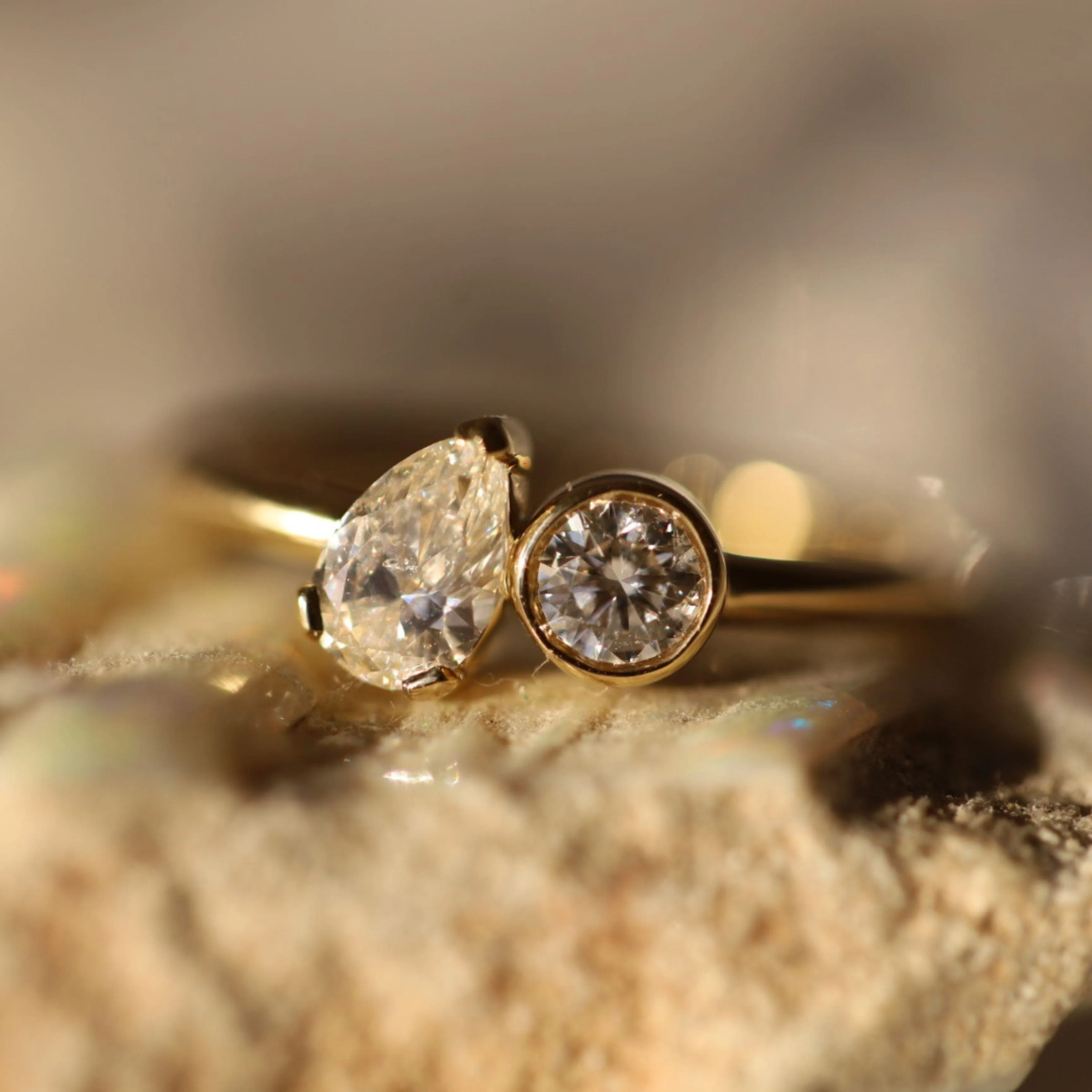 0.51ct Pear & 0.22ct Round Diamond Chloe sold by Marrow Fine product image thumbnail 2