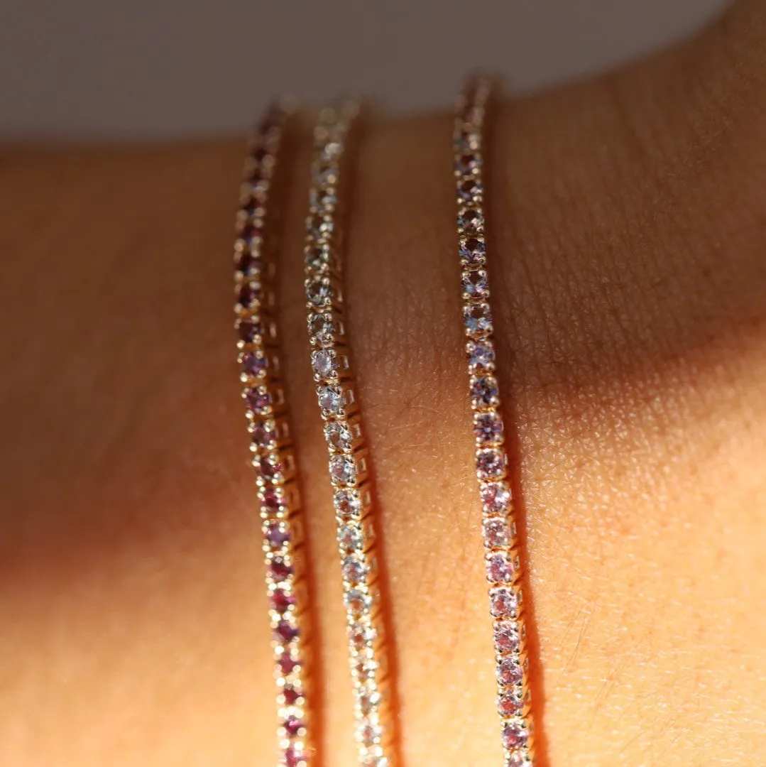 1.56tcw Red Sapphire Tennis Bracelet sold by Marrow Fine product image thumbnail 2