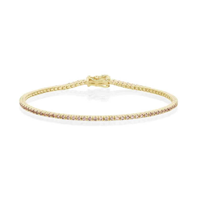 1.54tcw Champagne Sapphire Tennis Bracelet sold by Marrow Fine