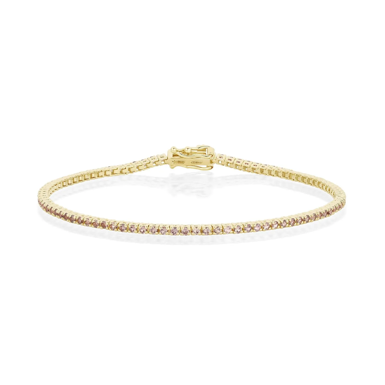 1.54tcw Champagne Sapphire Tennis Bracelet sold by Marrow Fine
