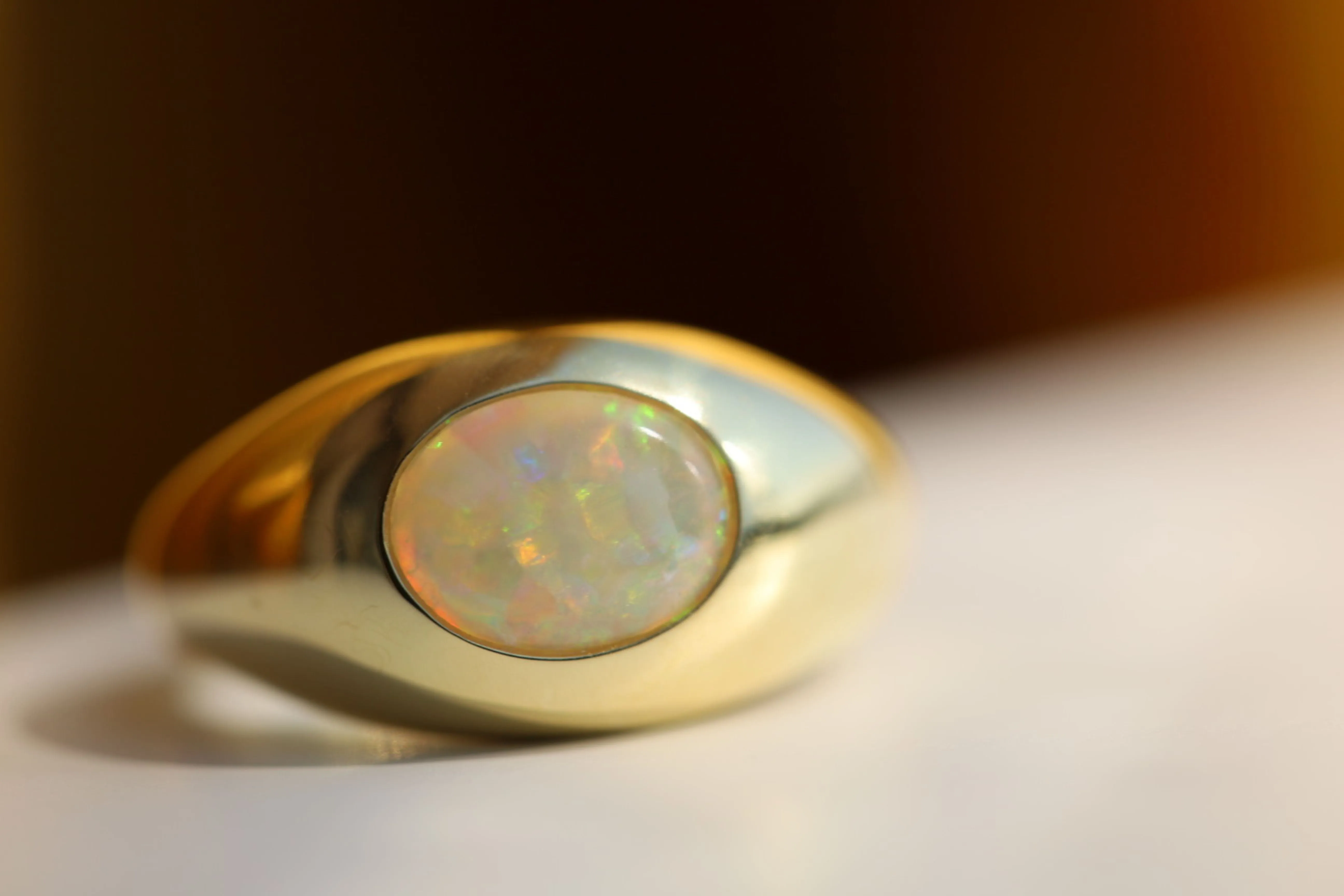 1.30ct Australian Opal Bombe Ring sold by Marrow Fine product image thumbnail 4