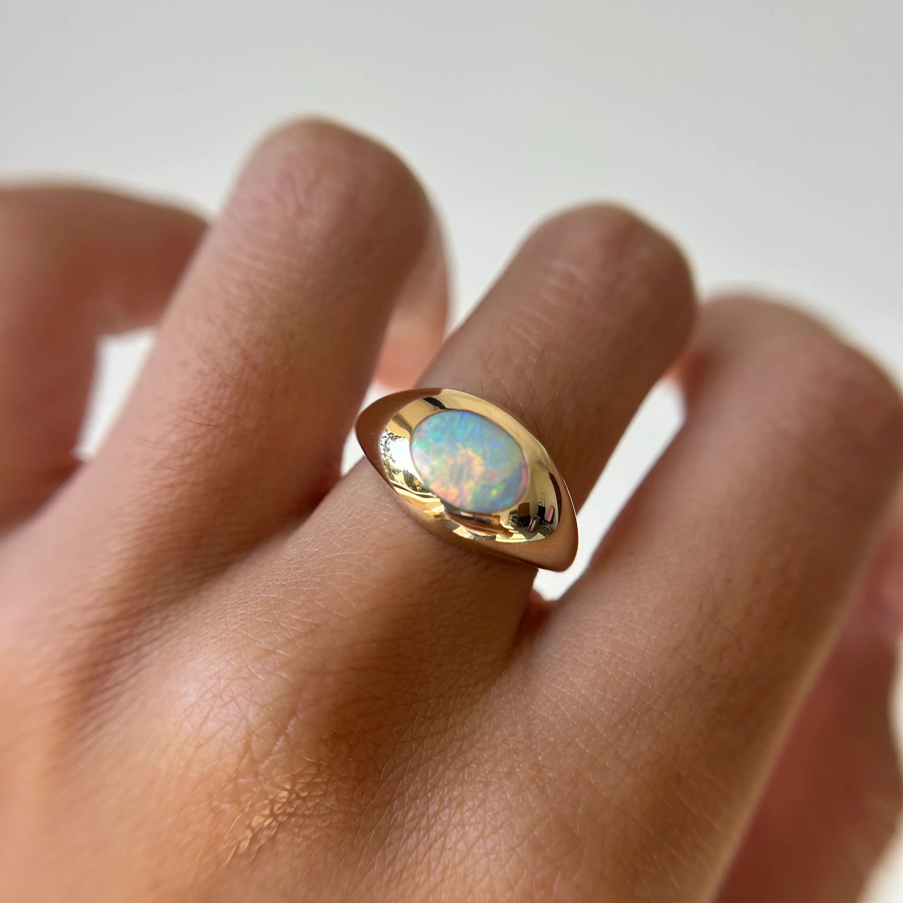 1.30ct Australian Opal Bombe Ring sold by Marrow Fine product image thumbnail 2