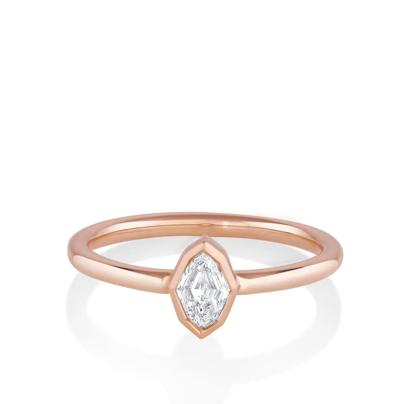 .32ct Diamond Bezel Octagon Ring sold by Marrow Fine