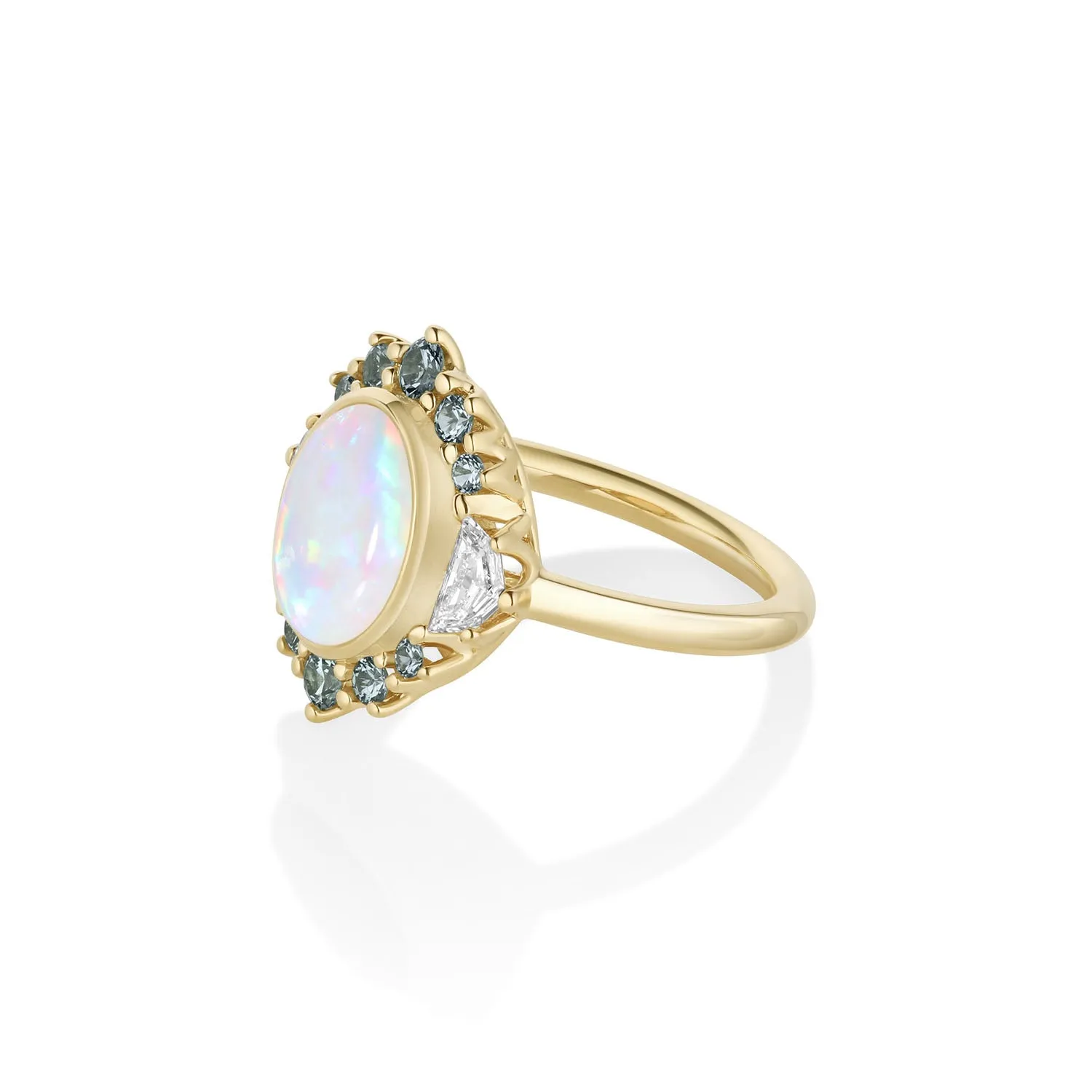 1.29ct Opal, Sapphire and Diamond Ballerina Ring sold by Marrow Fine product image thumbnail 3