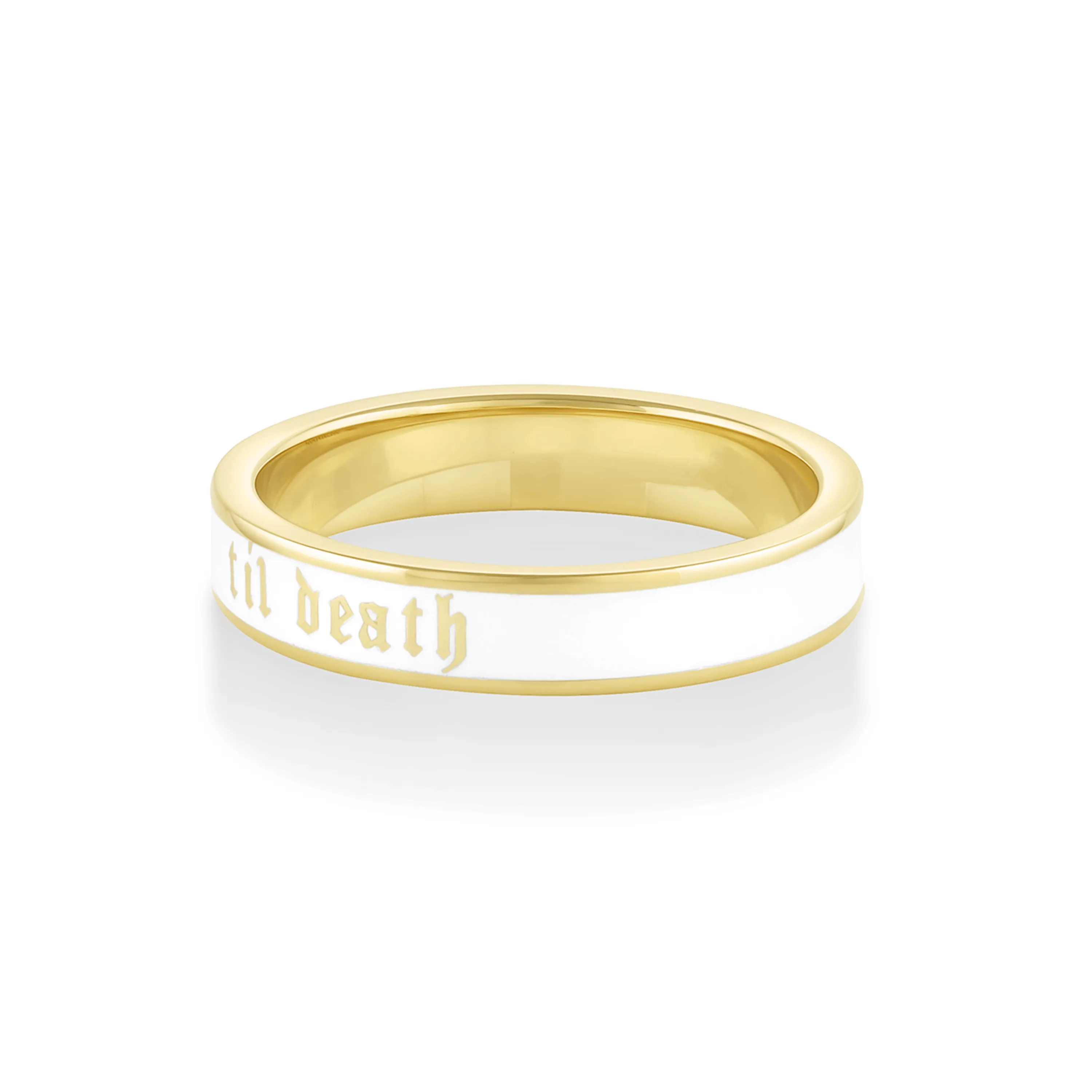 Til Death® White Enamel Band - 4mm sold by Marrow Fine product image thumbnail 3