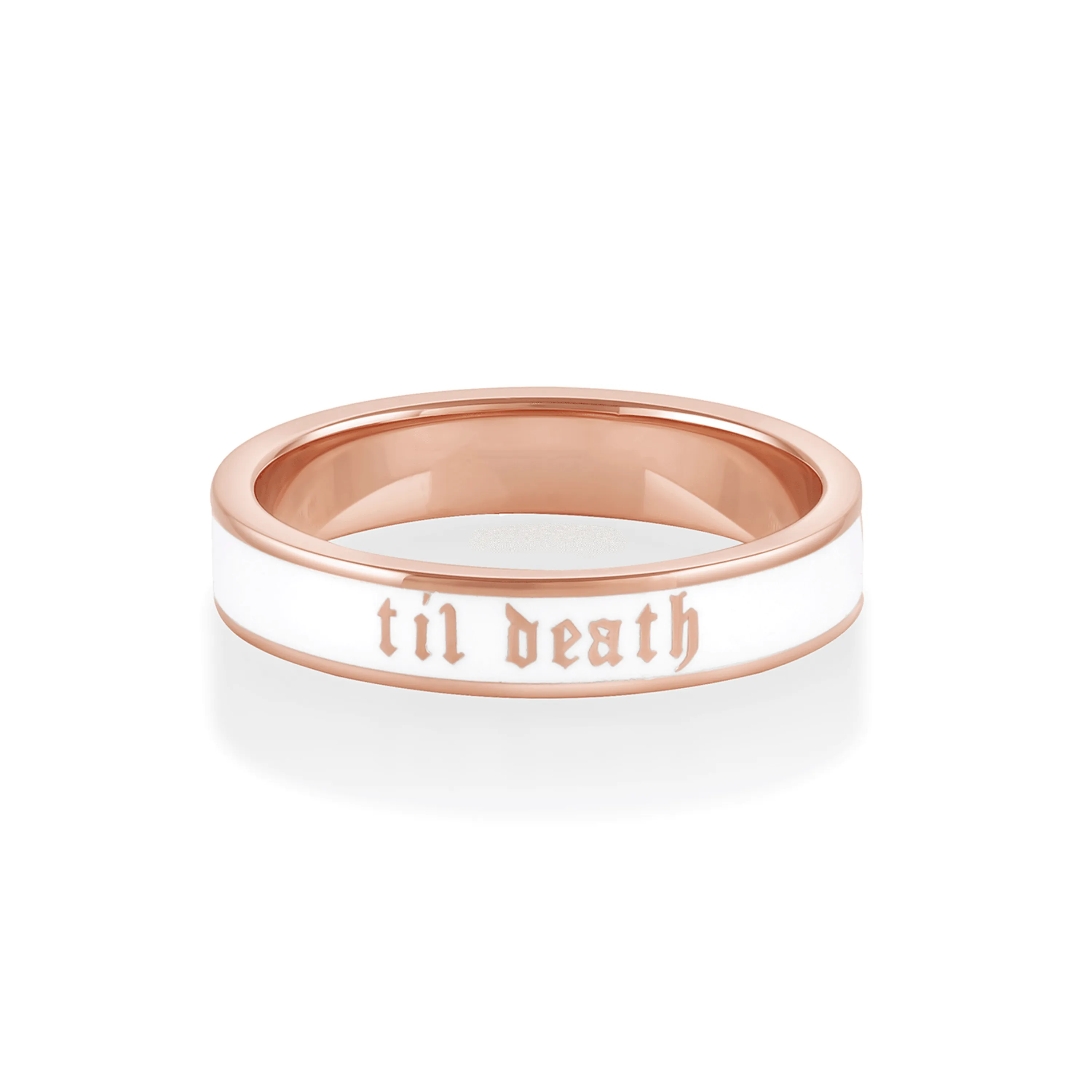 Til Death® White Enamel Band - 4mm sold by Marrow Fine product image thumbnail 5