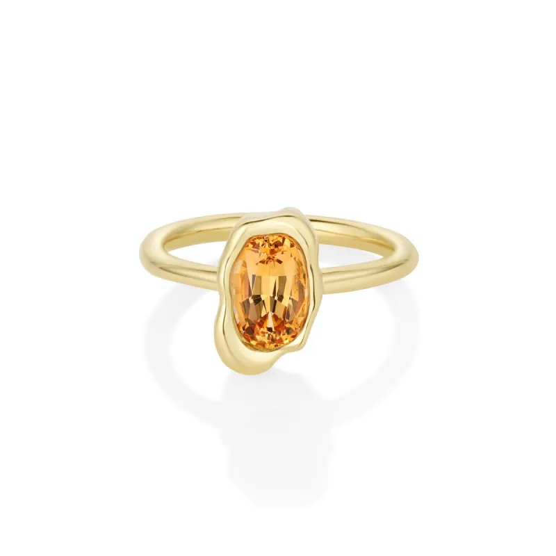 1.52ct Imperial Topaz Abstract Bezel Ring sold by Marrow Fine