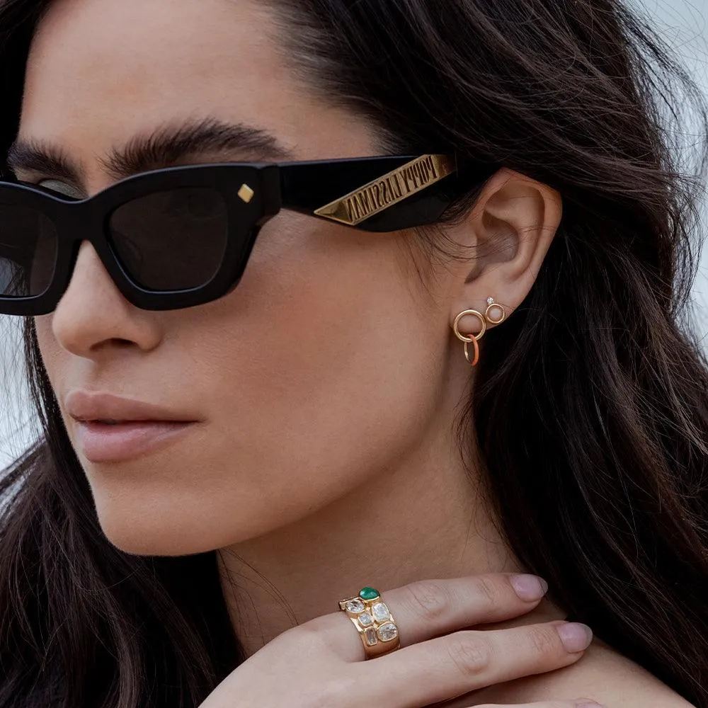 Medusa Enamel Sway Hoops sold by Marrow Fine product image thumbnail 2