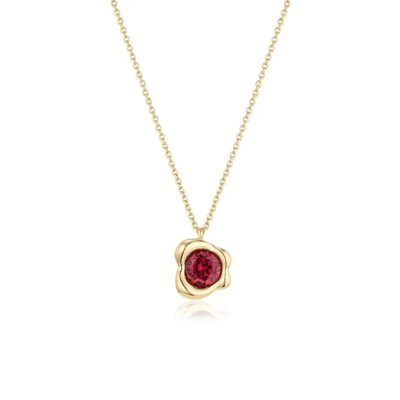 3.47ct Zircon Abstract Bezel Necklace sold by Marrow Fine