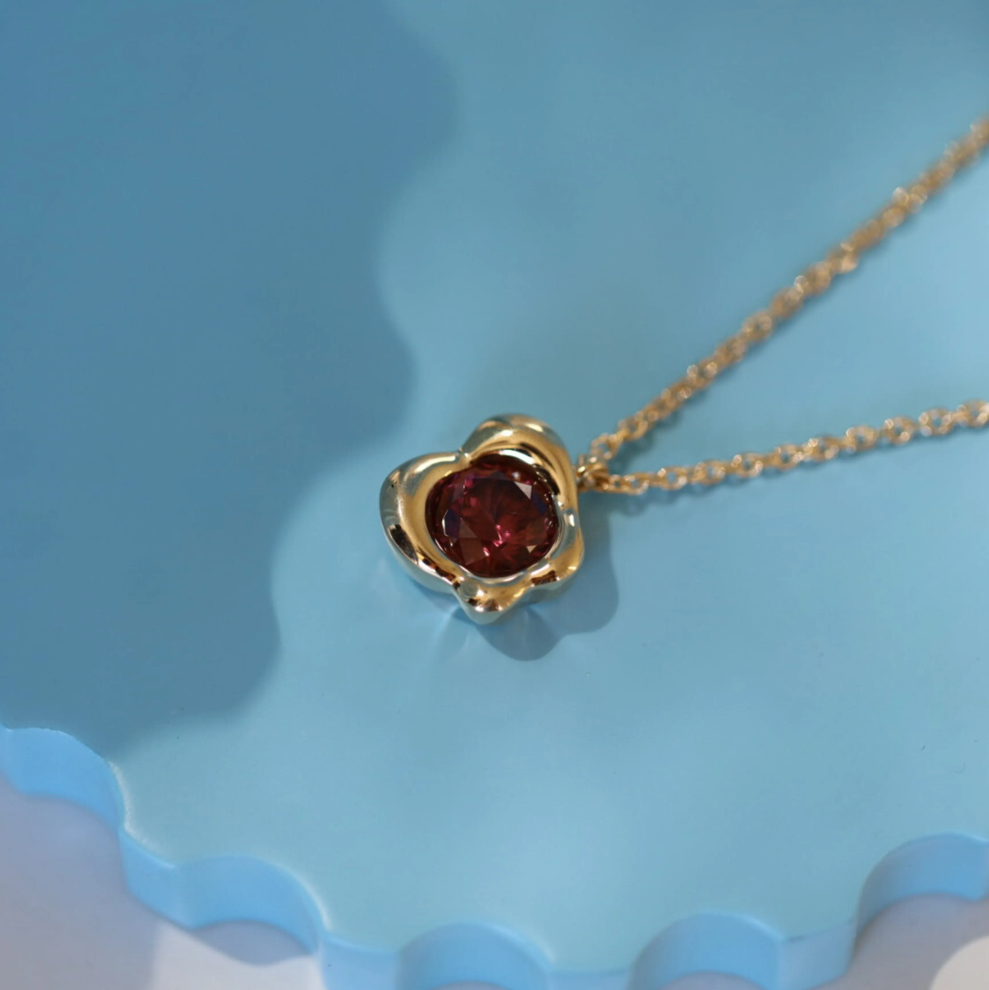 3.47ct Zircon Abstract Bezel Necklace sold by Marrow Fine product image thumbnail 2